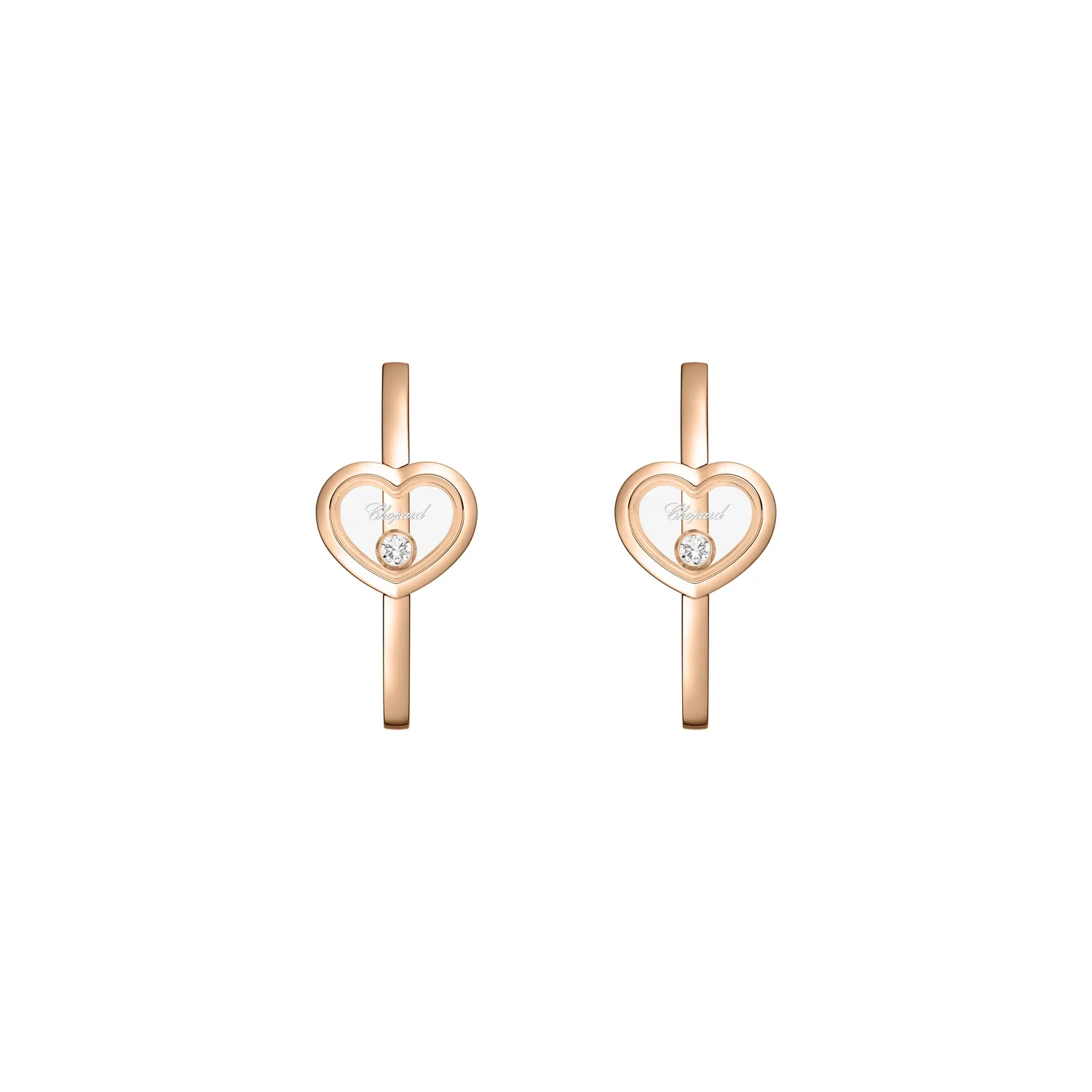 Boucles d'Oreilles Créoles Happy Diamonds ICONS Coeurs