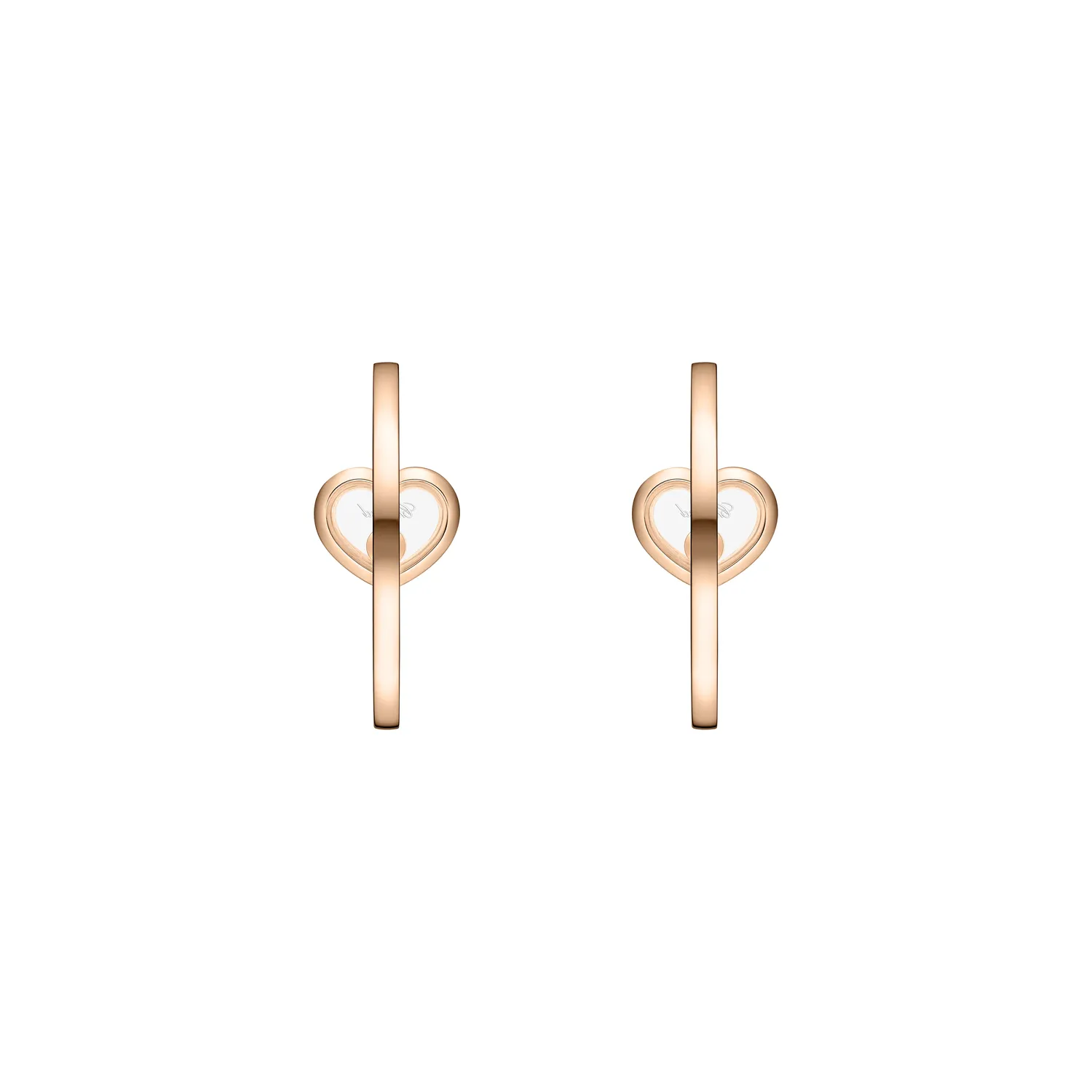 Boucles d'Oreilles Créoles Happy Diamonds ICONS Coeurs