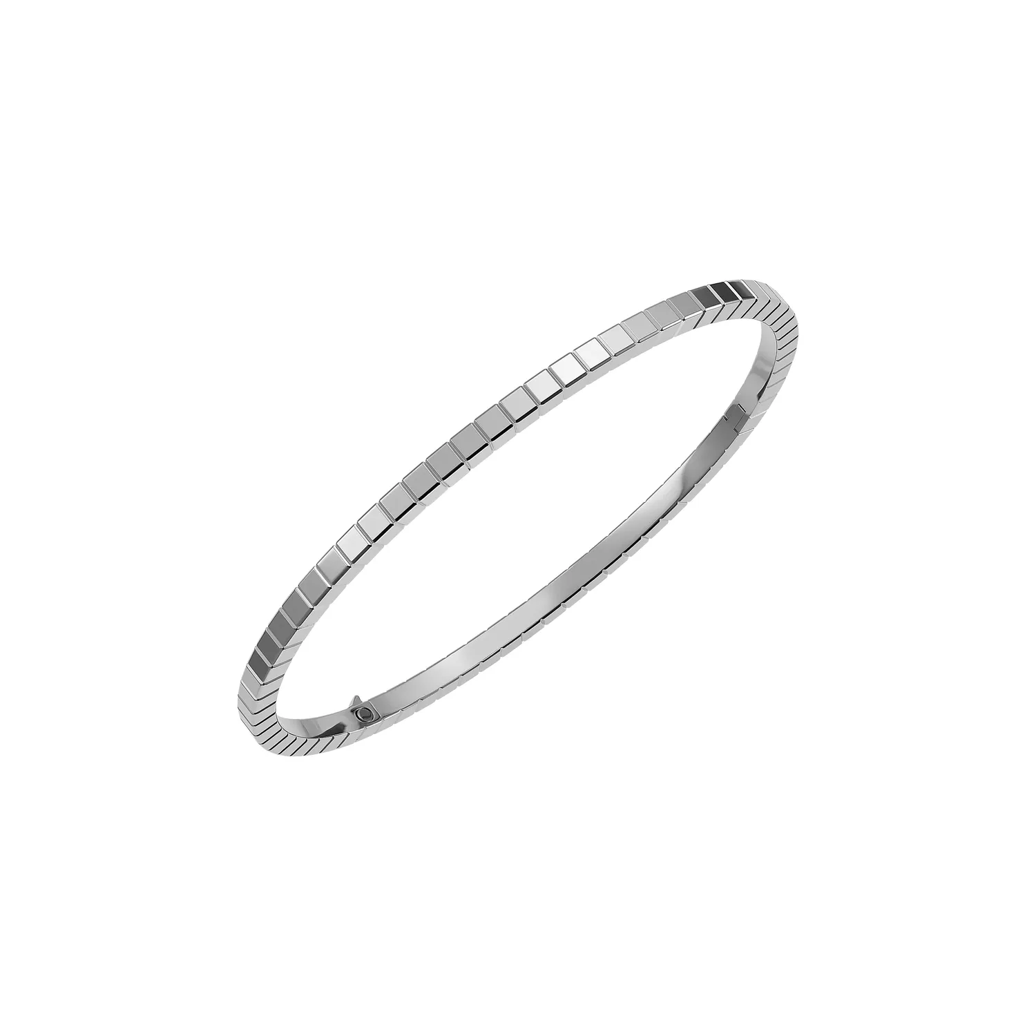 Bracelet Jonc Chopard Luxe Ice Cube, Or Blanc