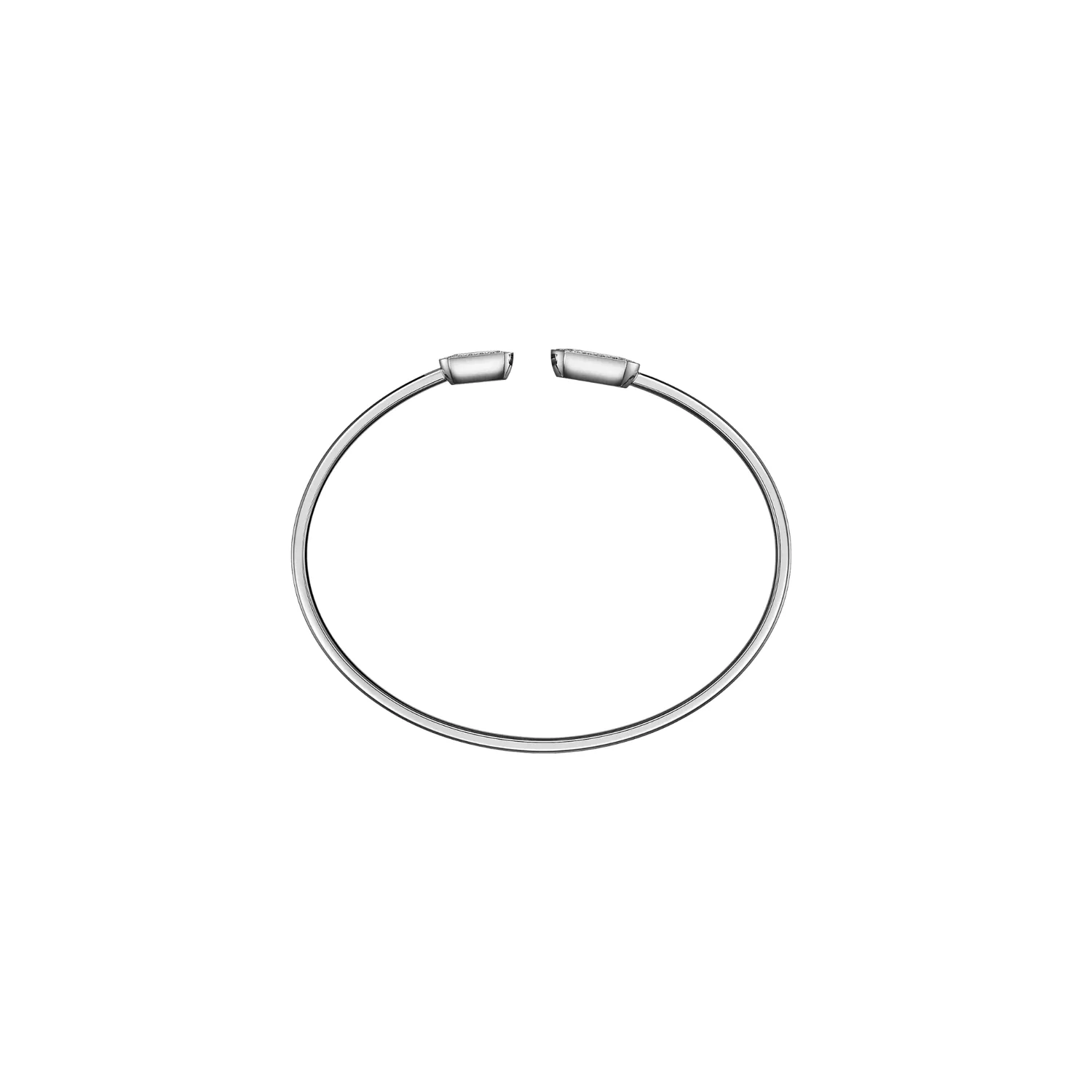 Bracelet Jonc Chopard Happy Diamonds Icons, or blanc, diamants