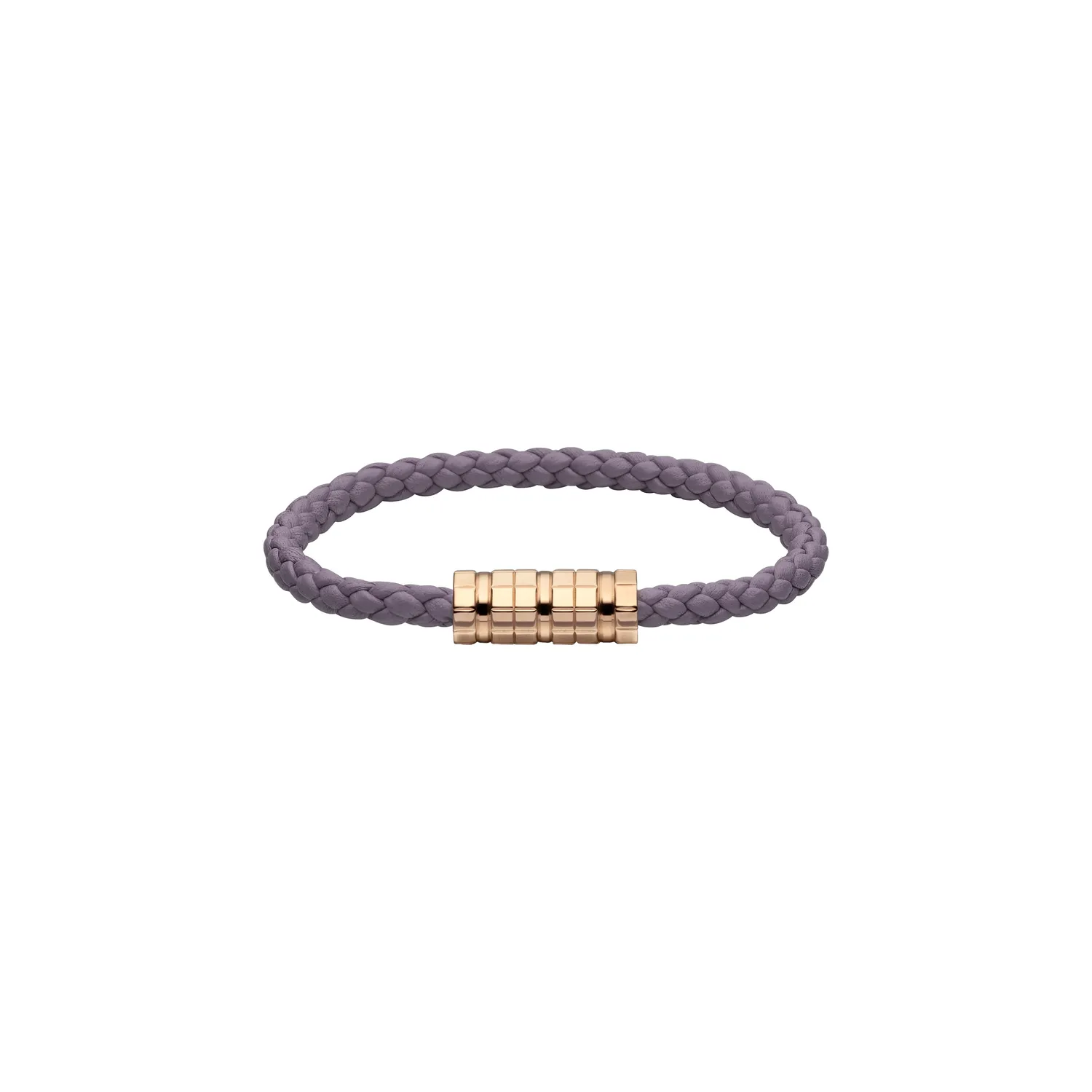 Bracelet Chopard Ice Cube Métal Doré Rose sur Cuir Violet