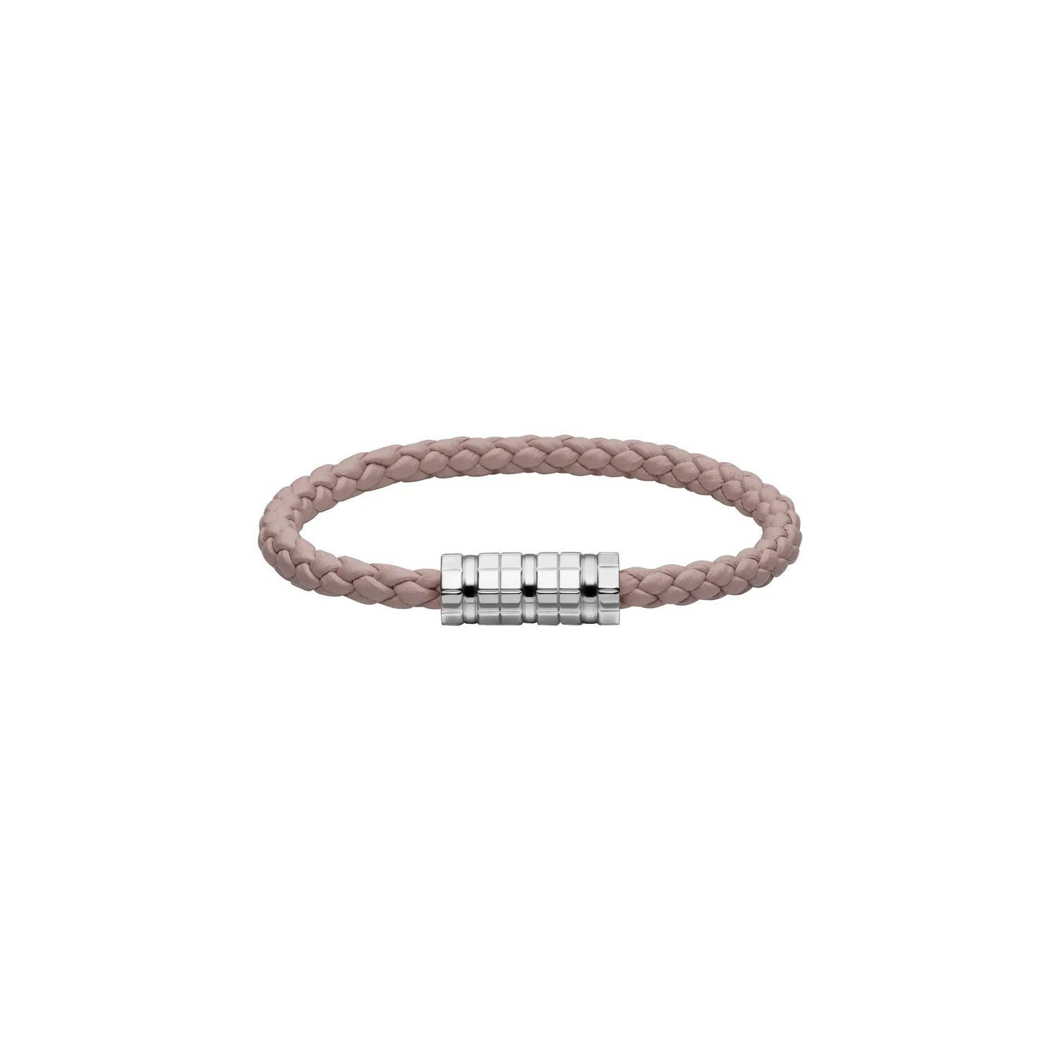 Bracelet Chopard Ice Cube Métal Argenté sur Cuir Rose
