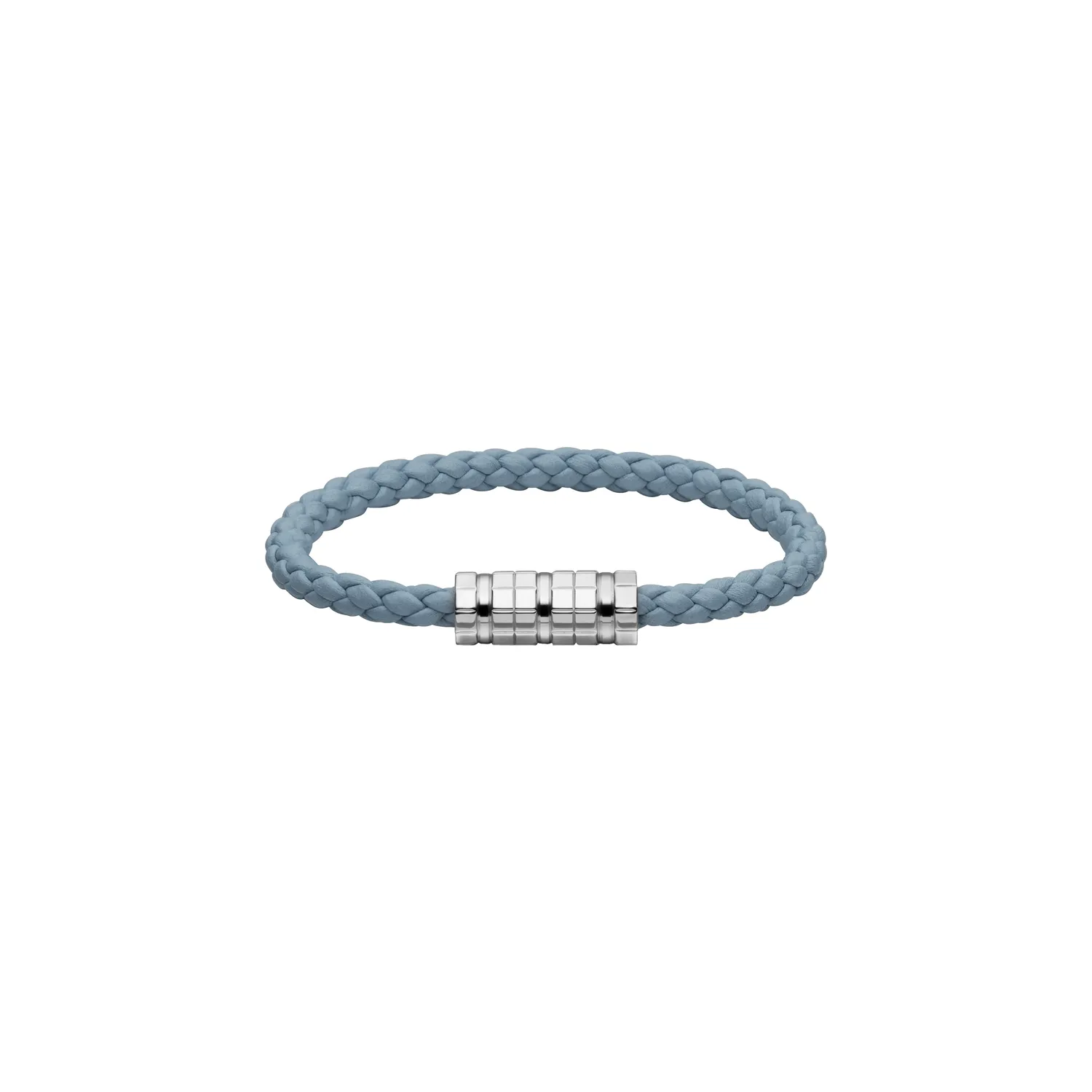 Bracelet Chopard Ice Cube Métal Argenté sur Cuir Bleu