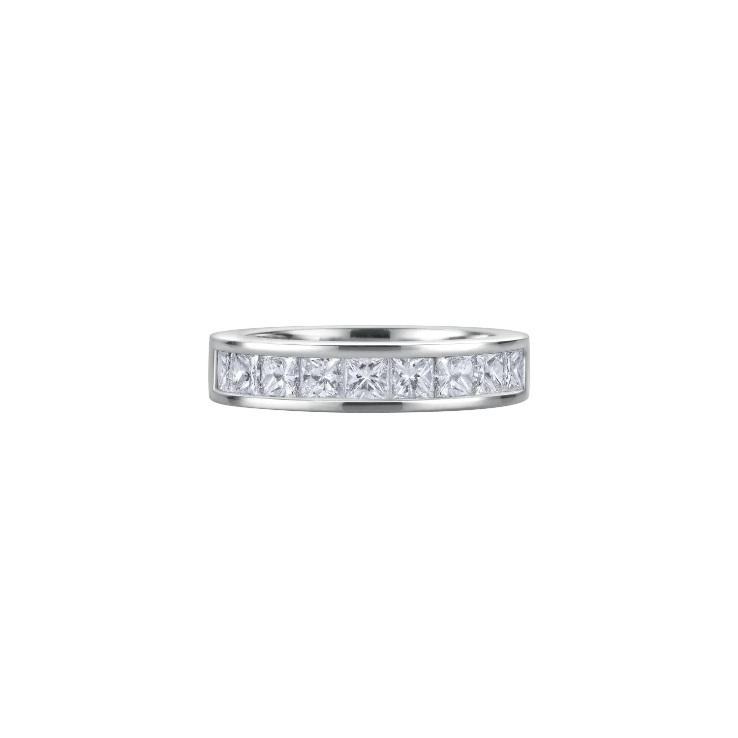 Demi Alliance  en or rose et diamants blancs