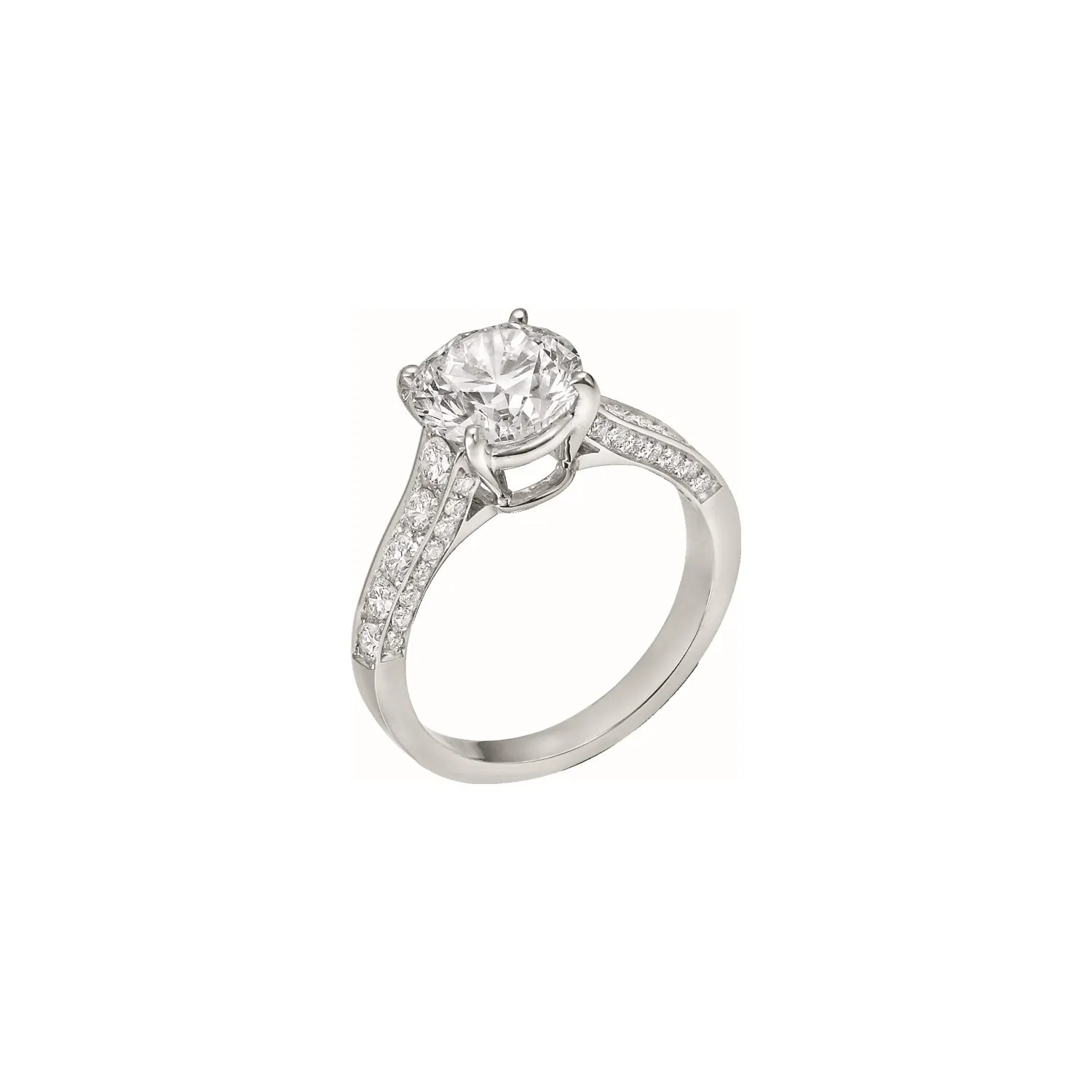 Solitaire BALI pavé diamants, Certificat HRD n°12003767006