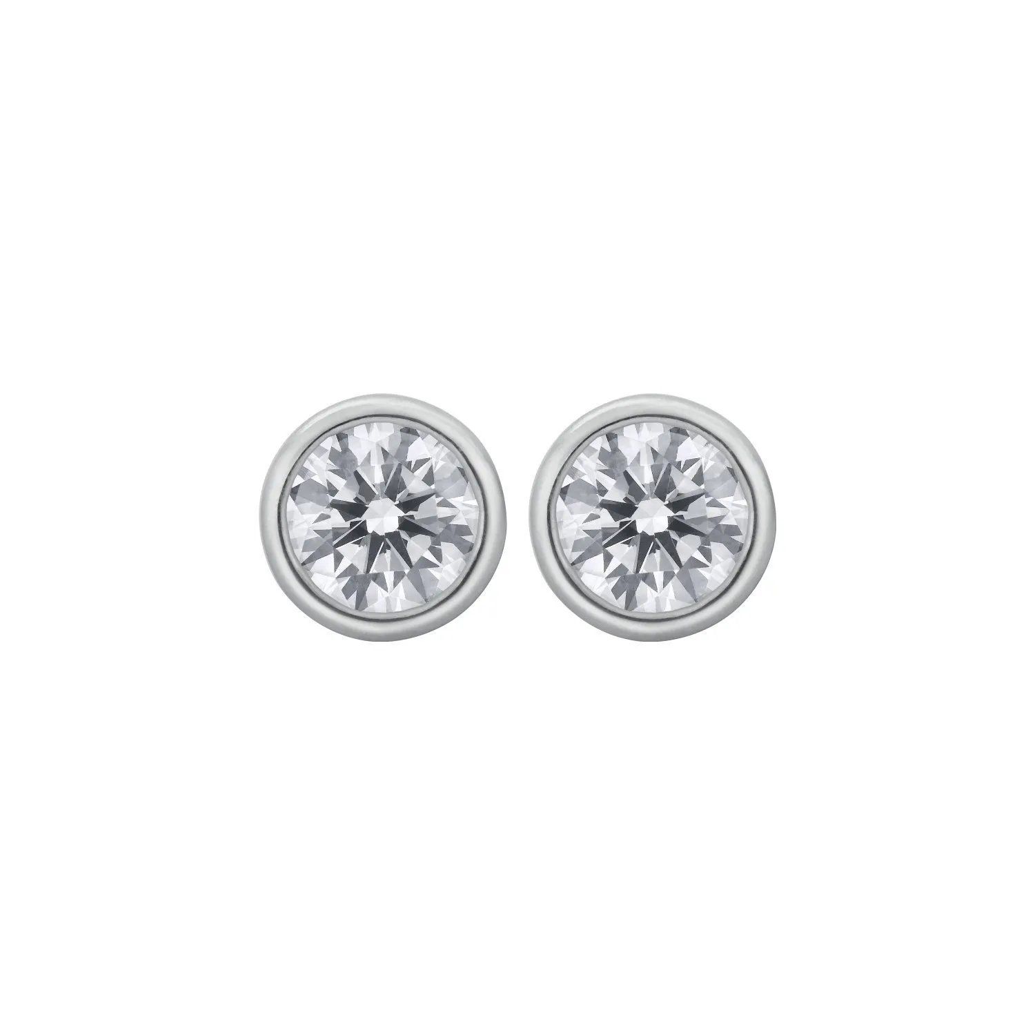 Boucles d'oreilles en or blanc et diamants blancs
