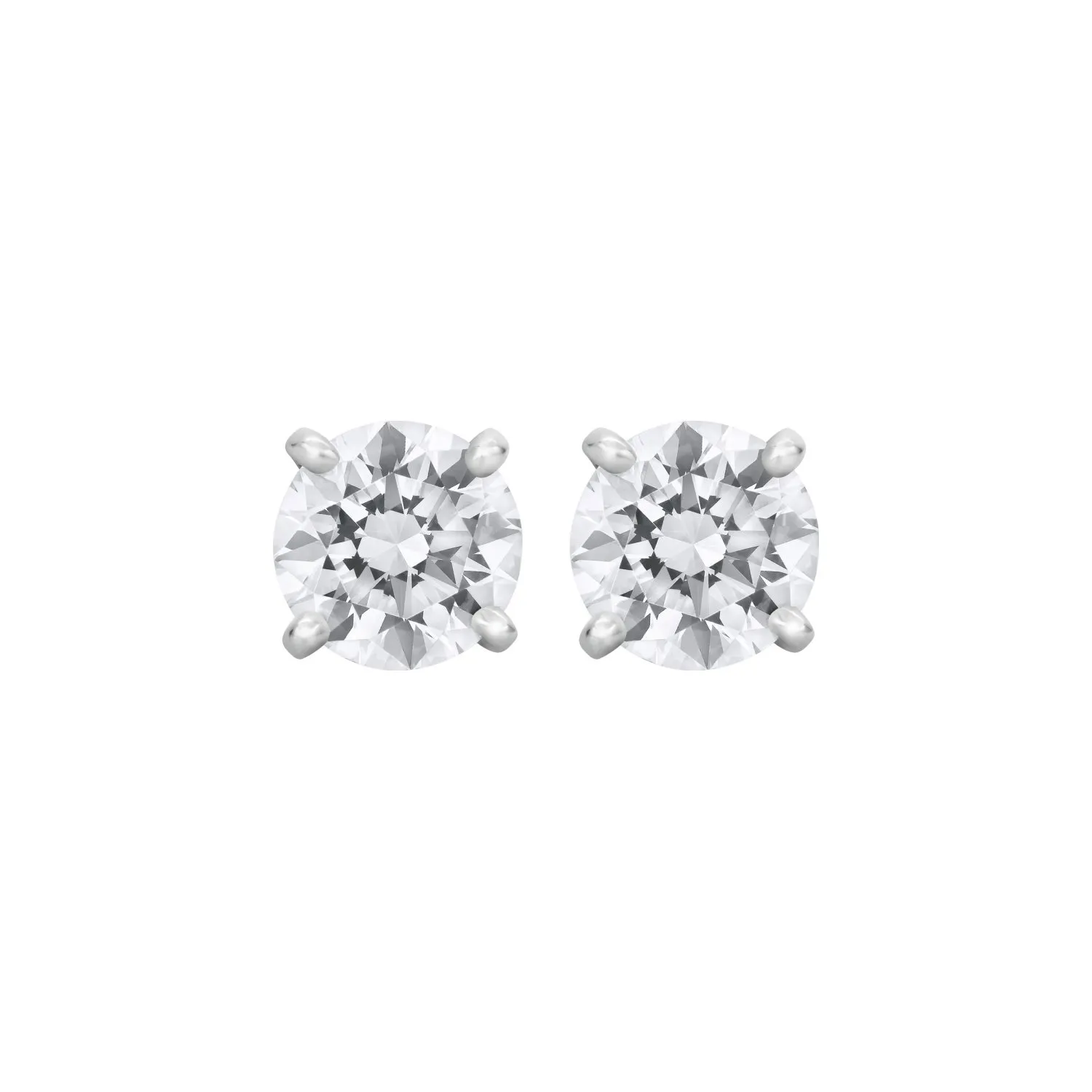 Boucles d'oreilles en or blanc et diamants blancs