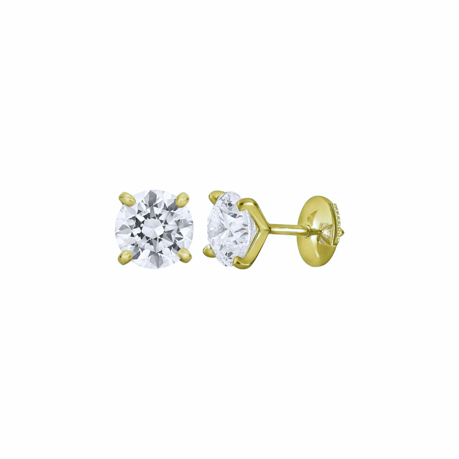 Boucles d'Oreilles Puces Brillants sur griffes