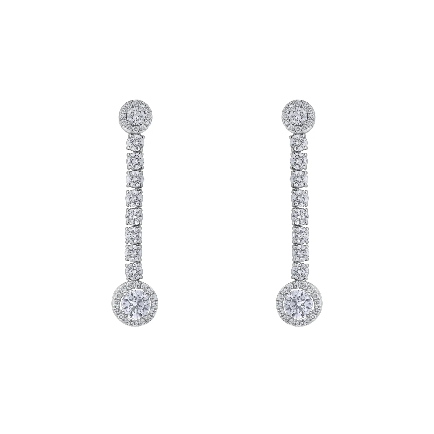 Boucles d'Oreilles Rivières de Brillants
