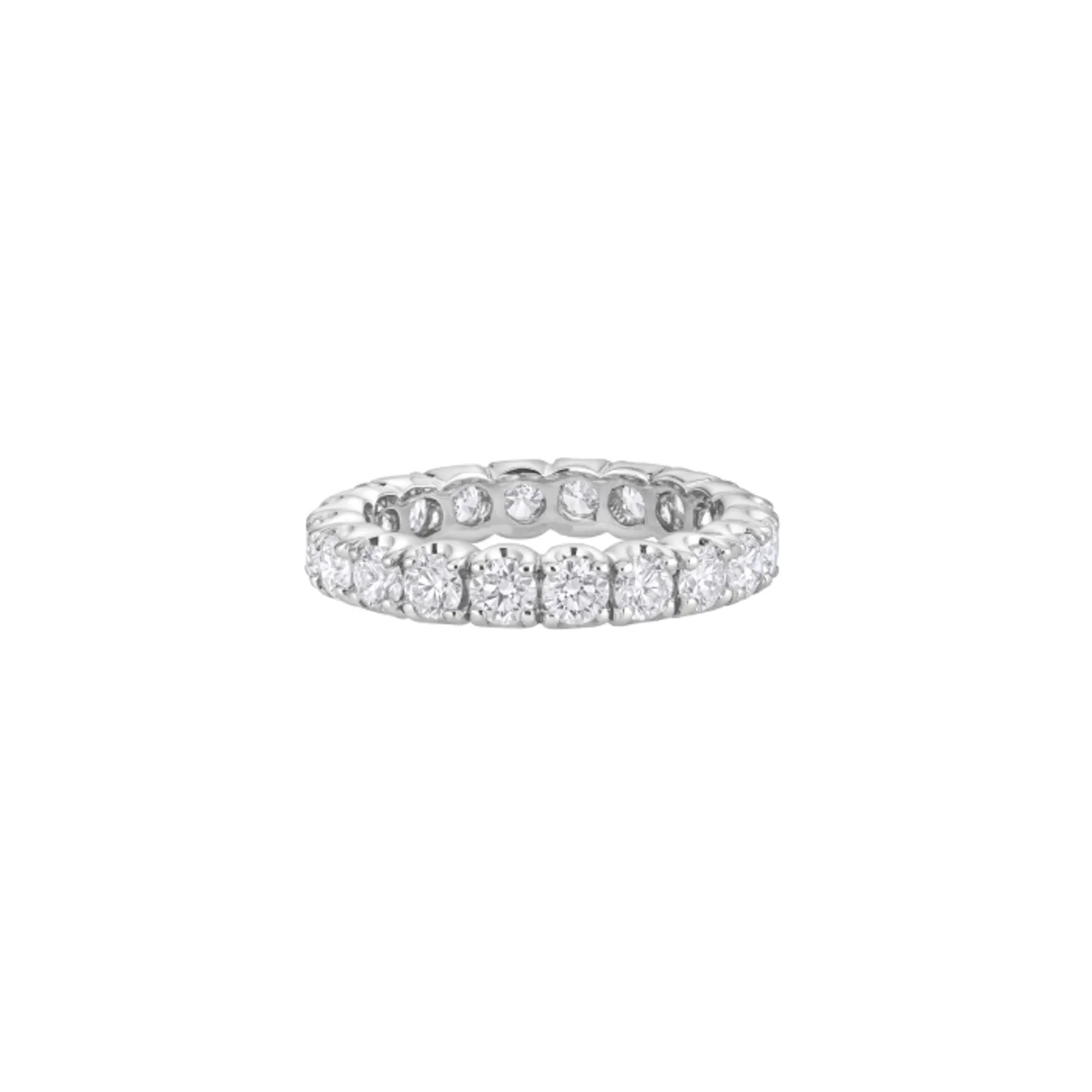Alliance en or blanc palladié et diamants blancs