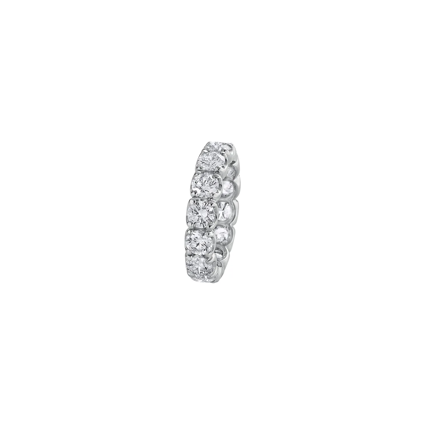 Alliance en or blanc palladié et diamants blancs