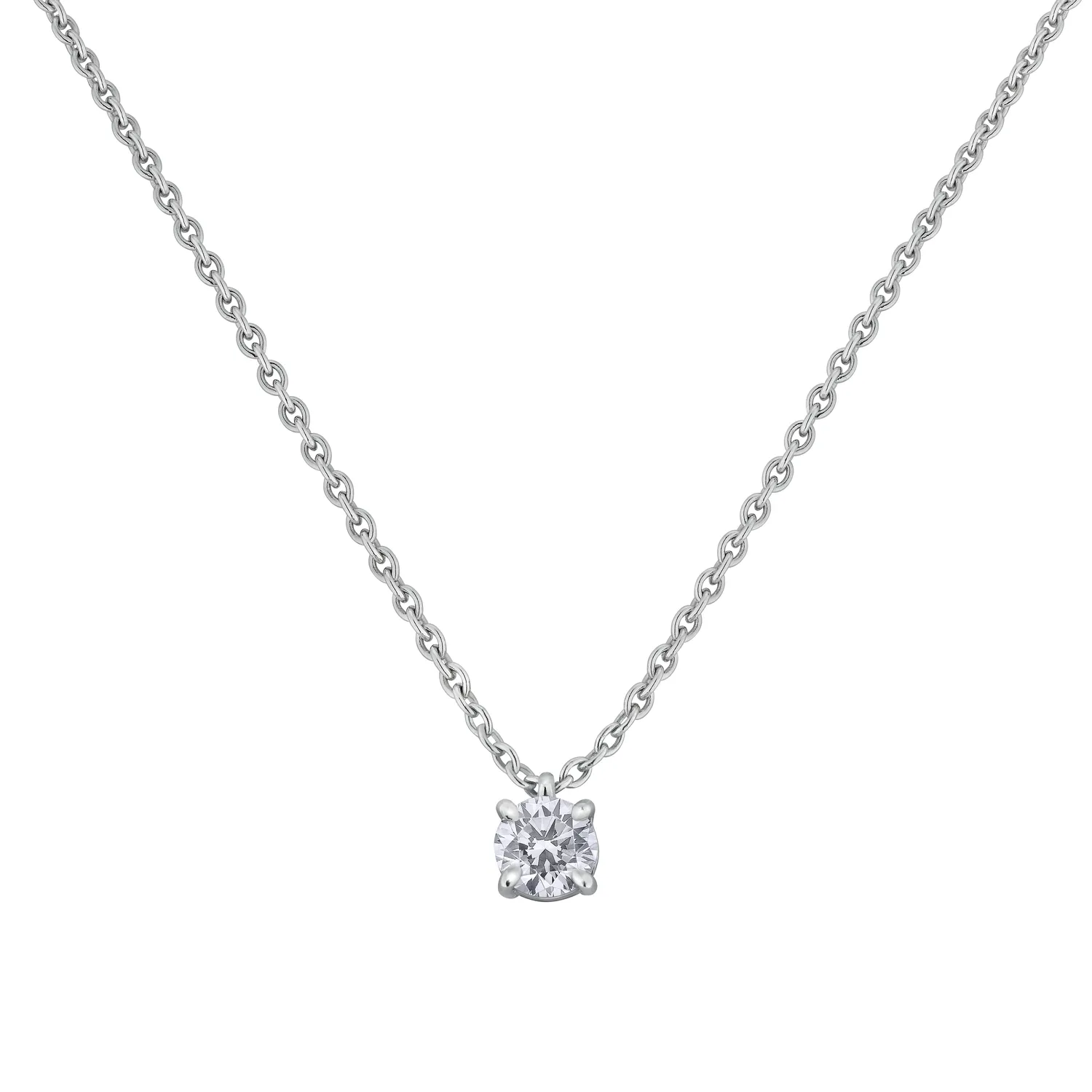 Pendentif en or blanc et diamant blanc