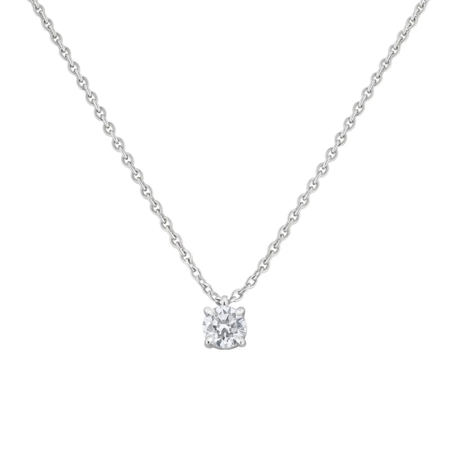 Pendentif en or blanc et diamant blanc