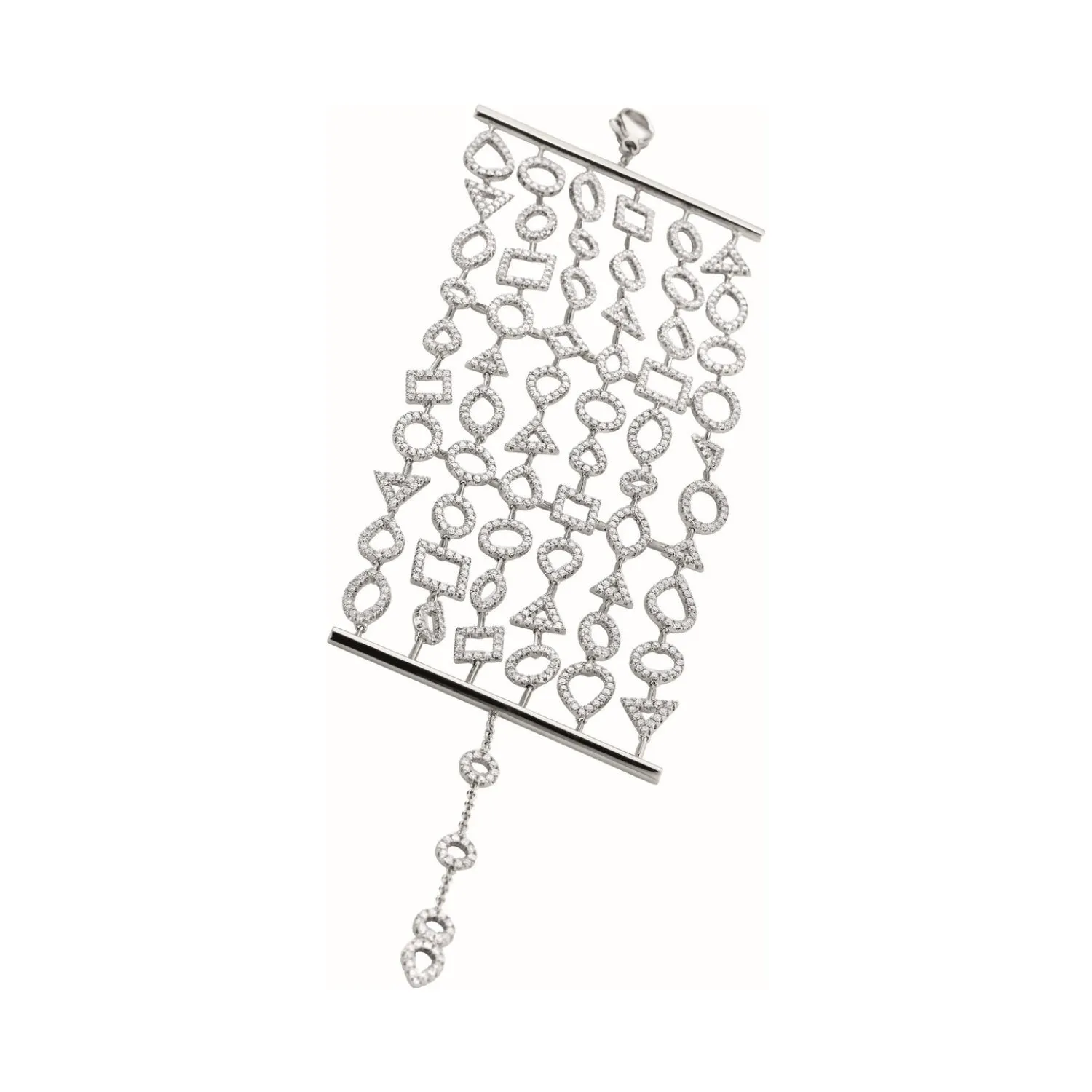 Bracelet en or blanc et diamants blancs