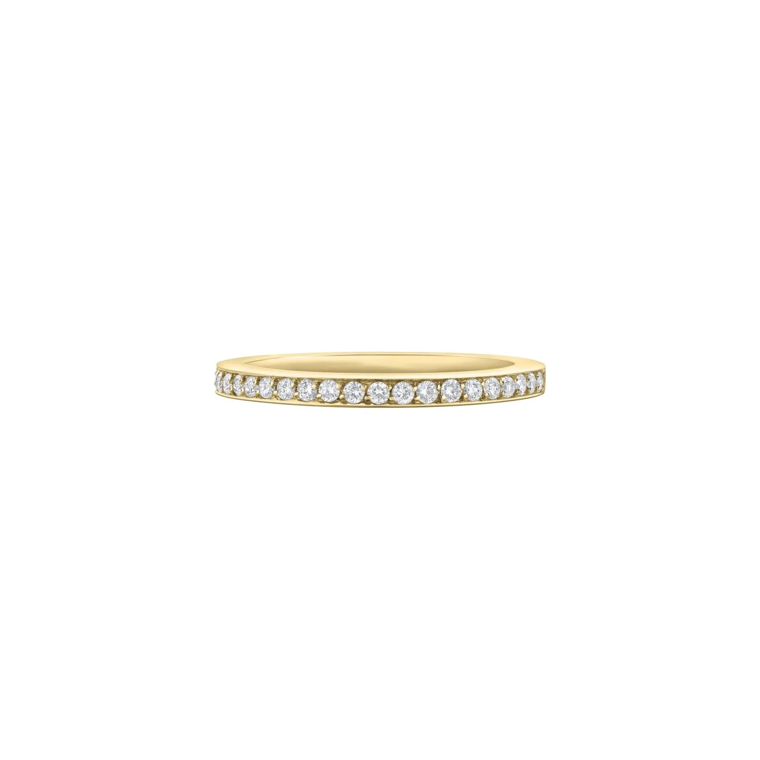 Demi Alliance  en or jaune et diamants blancs