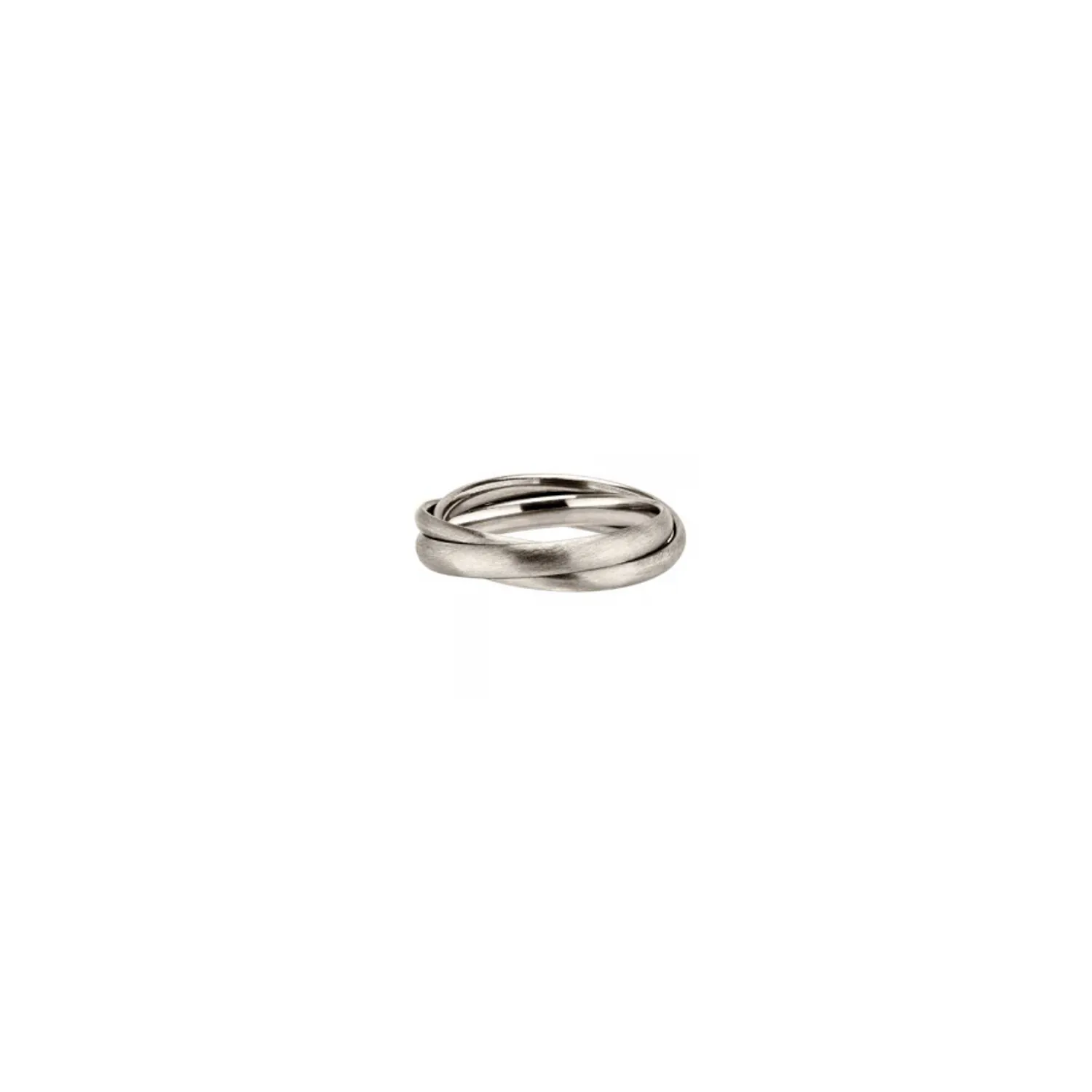 Alliance Trianon Jonc Parisien 1 anneau Or Blanc mat