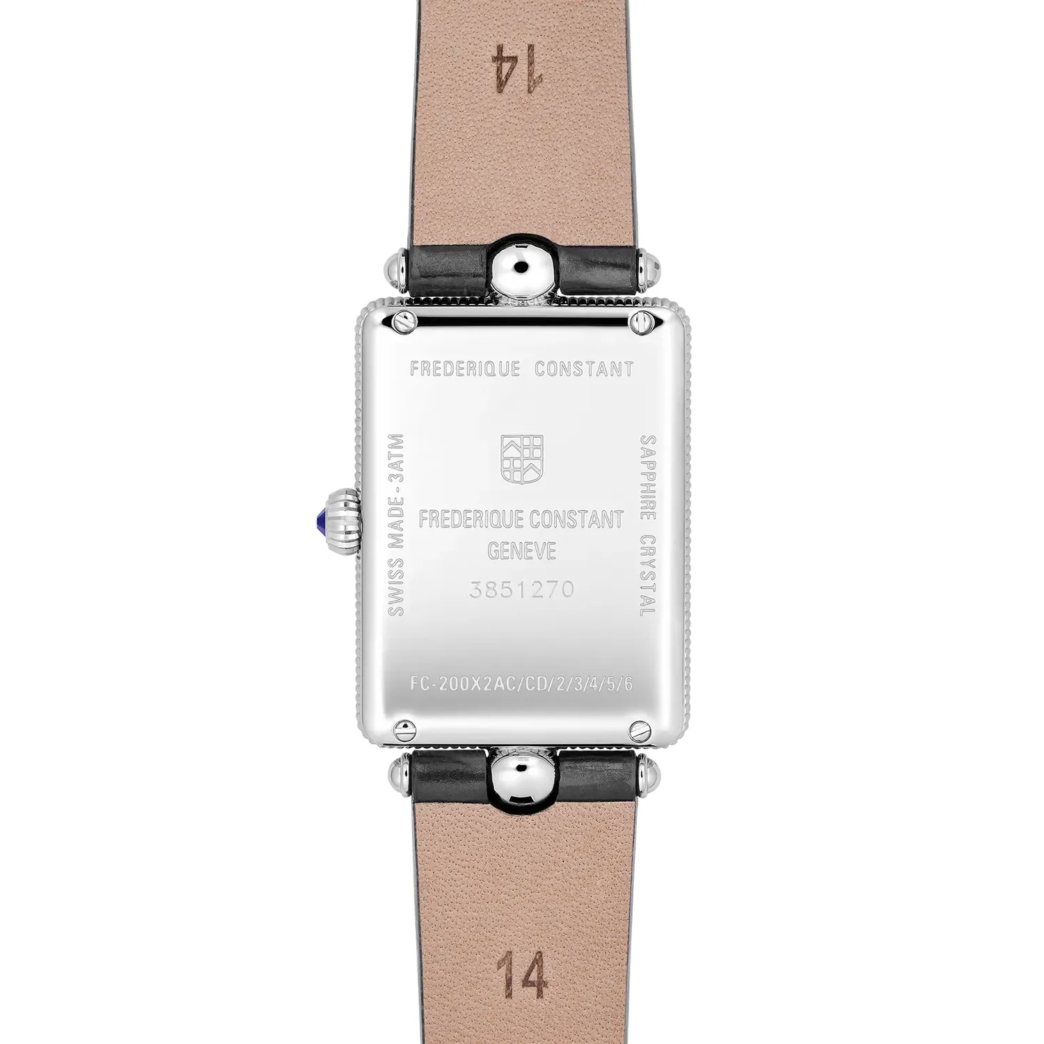 Montre Frederique Constant Classics Art Déco Carrée pavée diamants