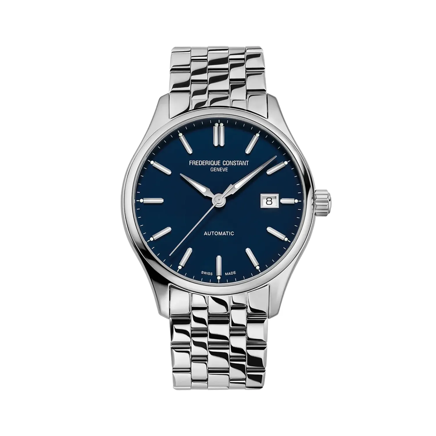Montre CLASSICS Index Automatic Bracelet acier, Cadran bleu mat