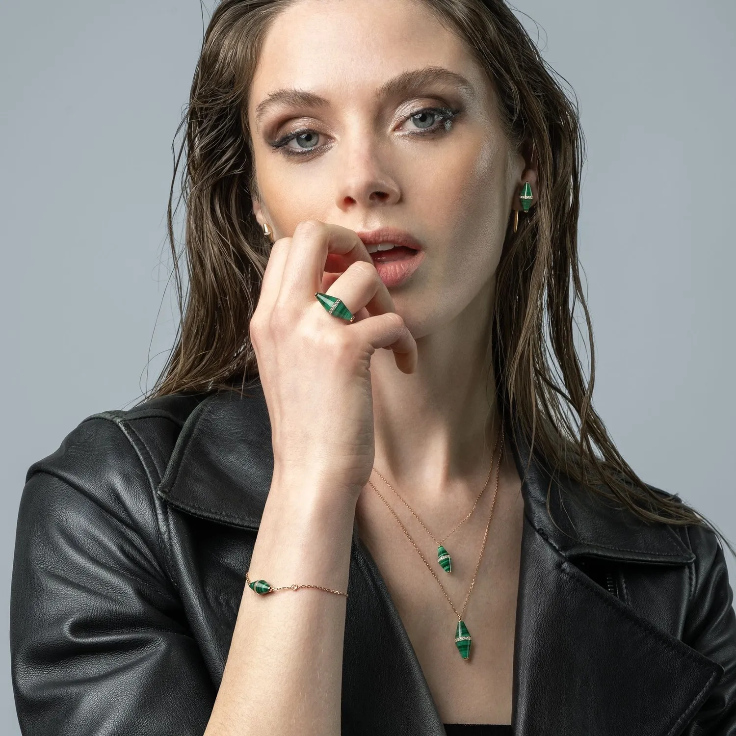Pendentif CELEST Malachite XL