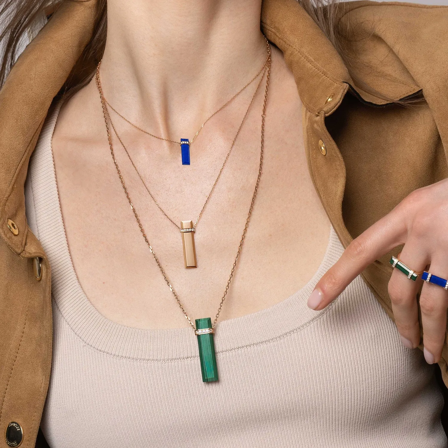 Sautoir METEOR Malachite XL