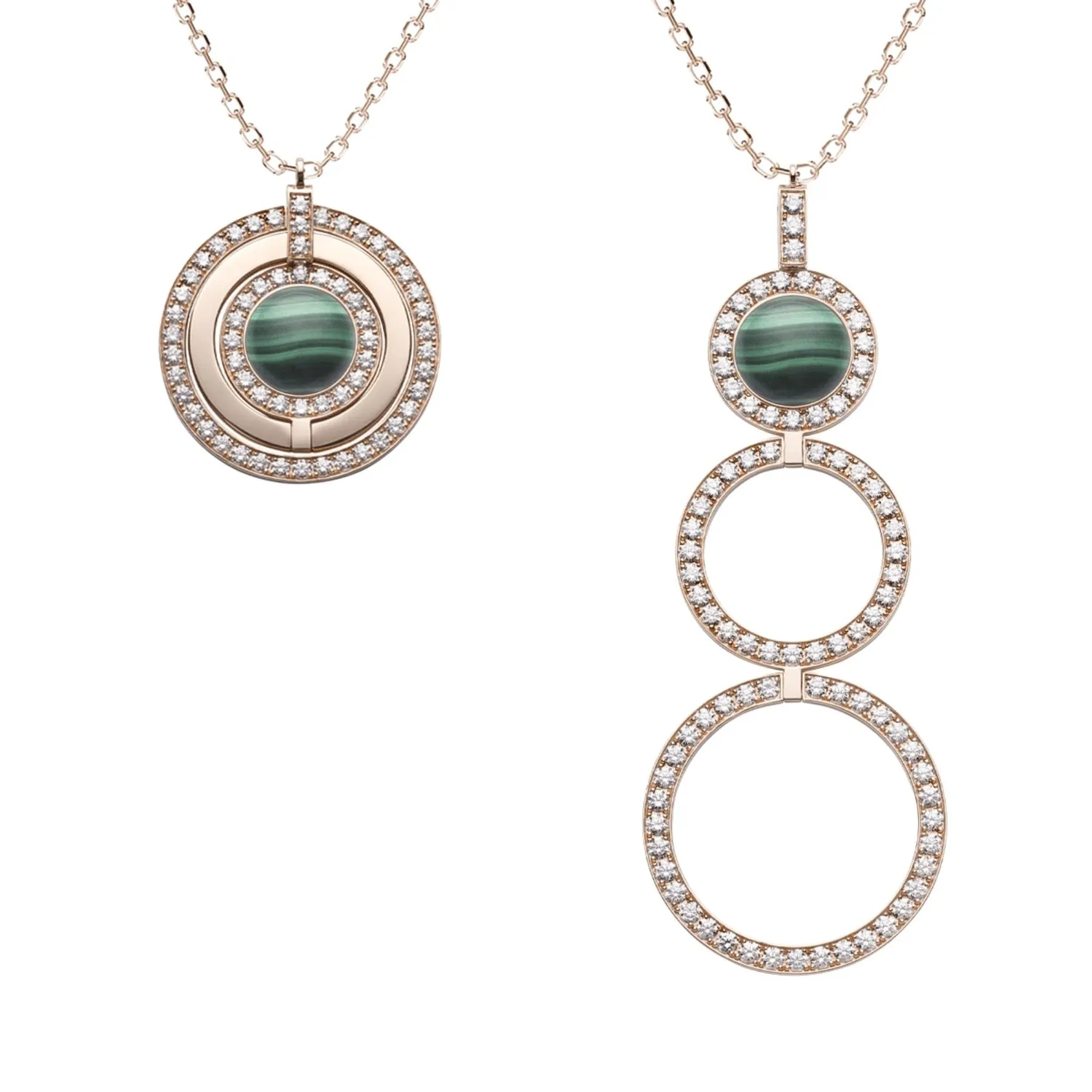 Collier SATURN Malachite XL