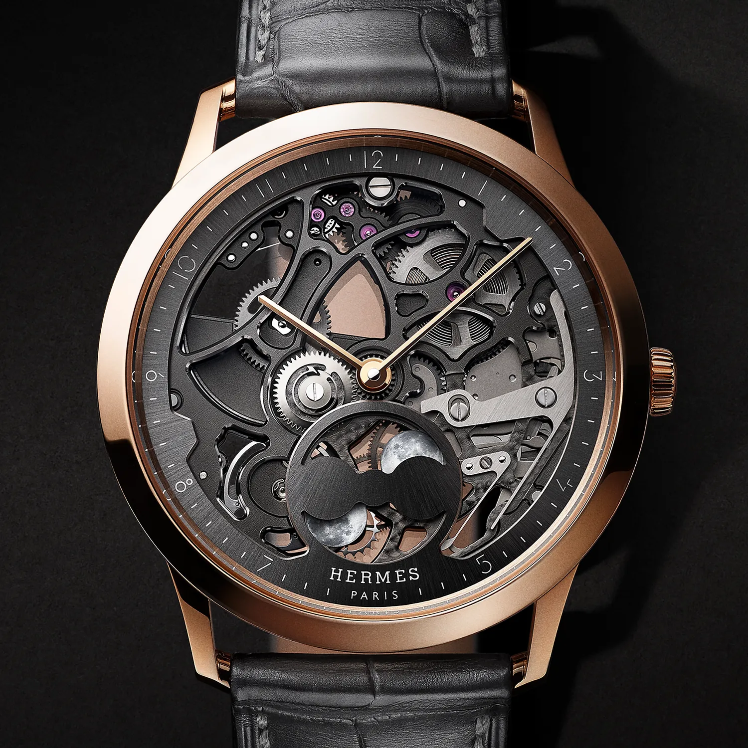 Montre Slim d'Hermès Squelette, 39,5 mm