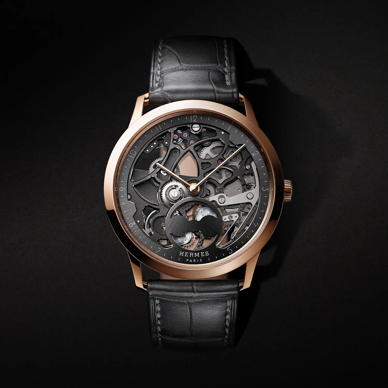 Montre Slim d'Hermès Squelette, 39,5 mm