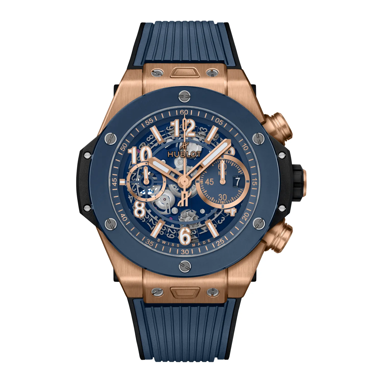 Montre Hublot Big Bang Unico King Gold Blue Ceramic