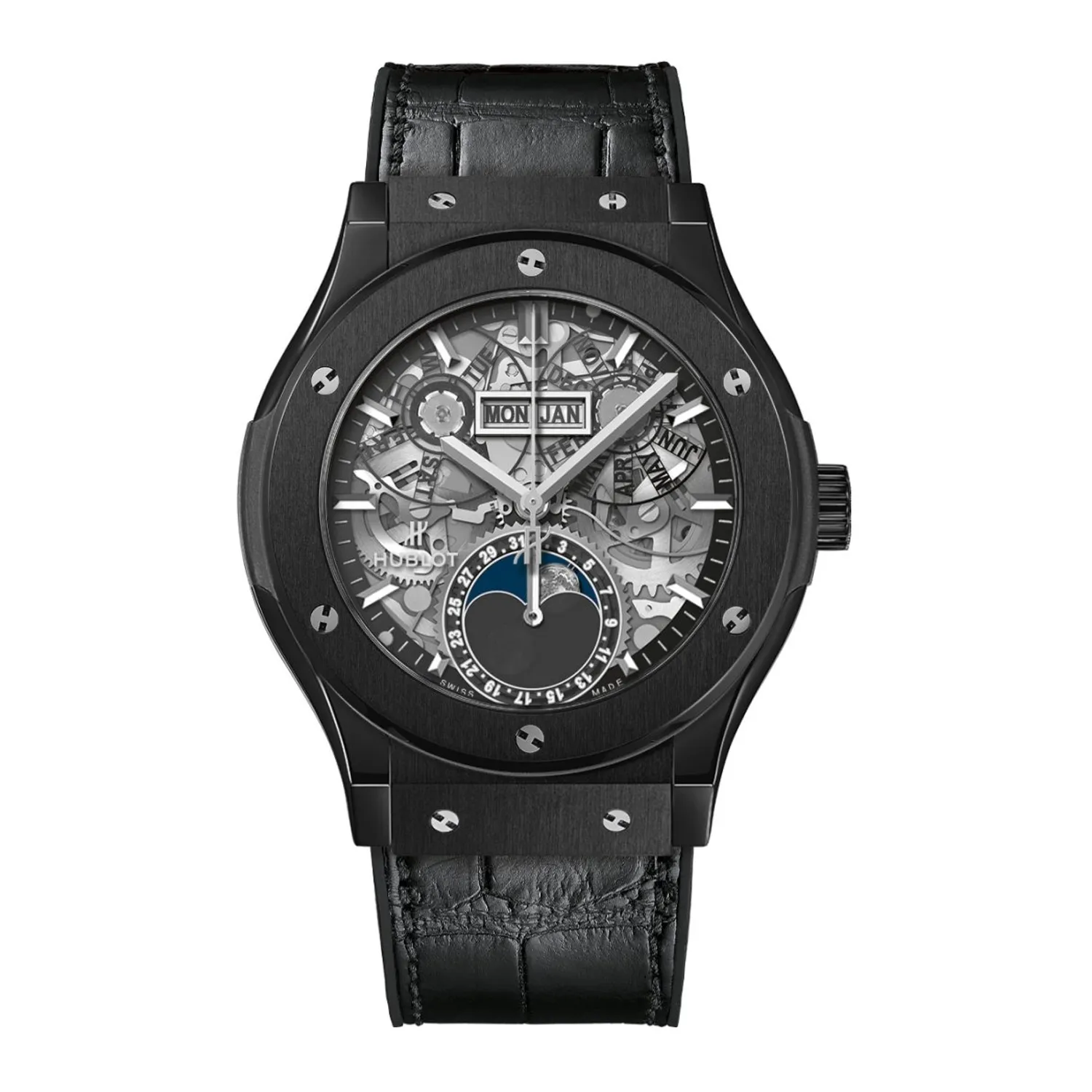 Montre Hublot Classic Fusion Aerofusion Moonphase Black Magic
