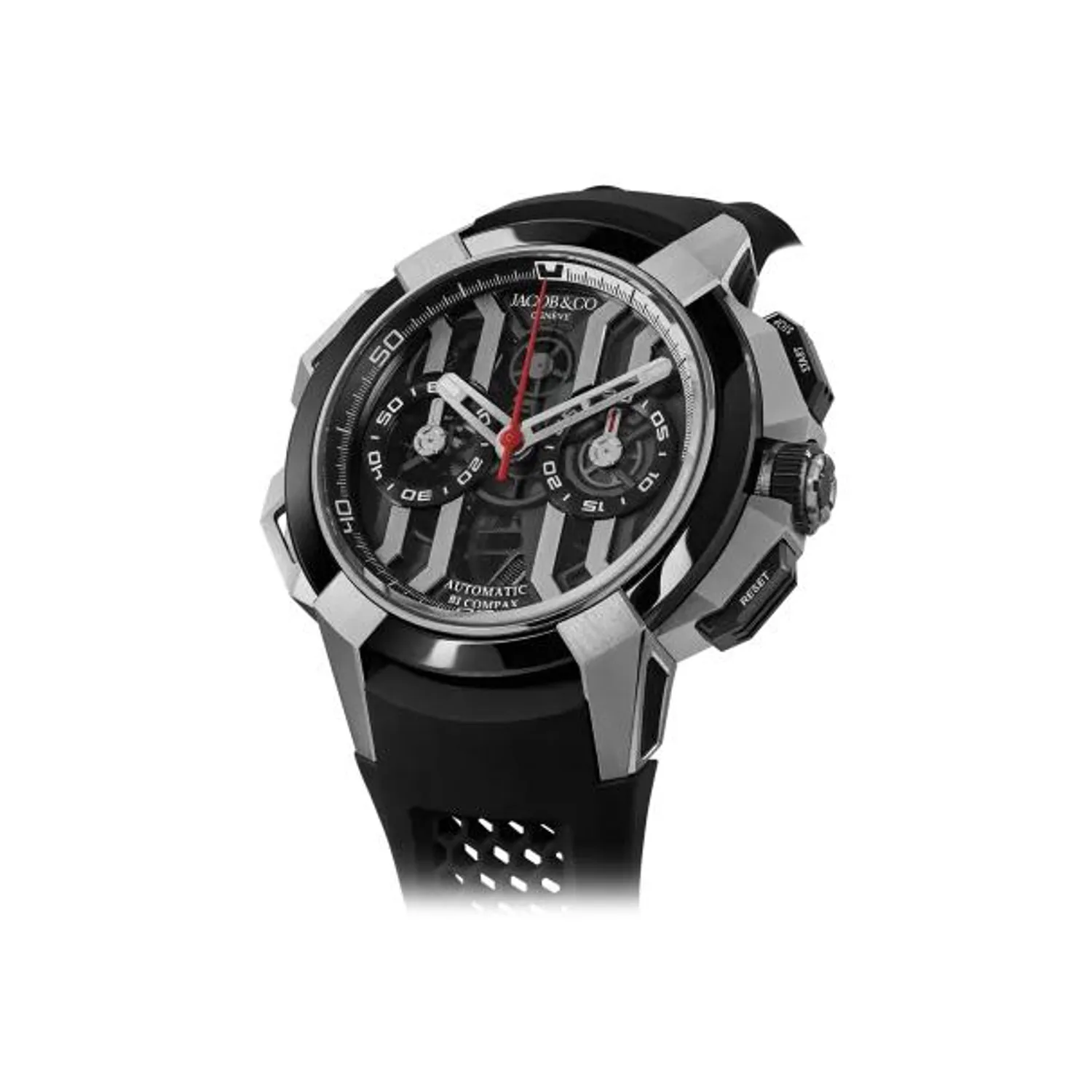 Montre Jacob Co Epic x Chrono 43mm titanium black ceramic