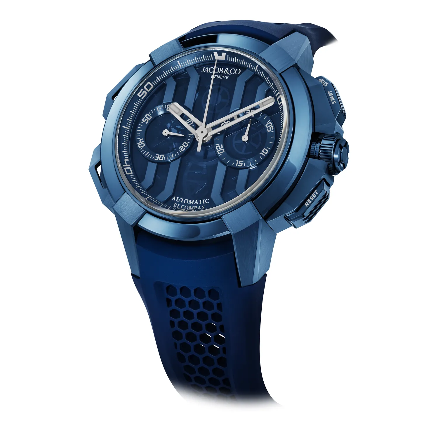 Montre Jacob & Co Epic x Chrono 44mm blue pvd titanium