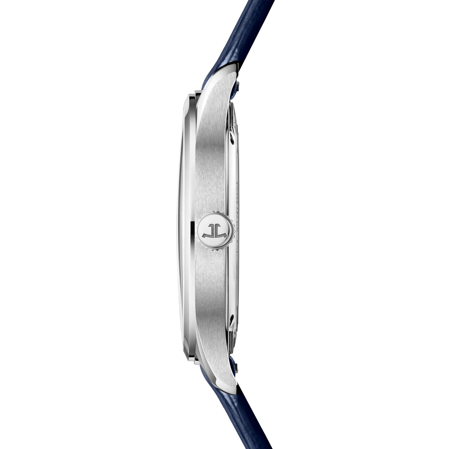 Montre MASTER CONTROL Date Bracelet cuir veau bleu, Boucle déployante, Cadran bleu soleillé brossé