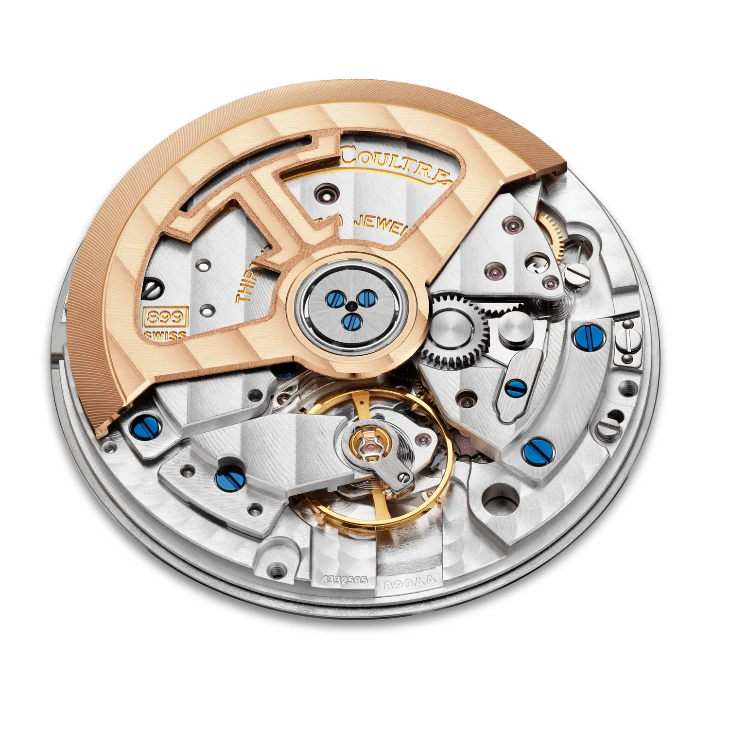Montre MASTER CONTROL Date Bracelet cuir veau bleu, Boucle déployante, Cadran bleu soleillé brossé