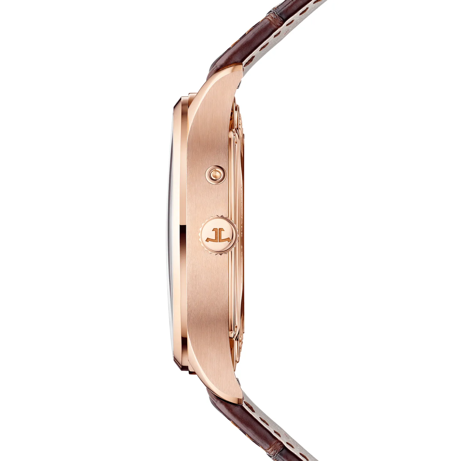 Montre MASTER CONTROL Geographic Bracelet alligator noir, Boucle ardillon or rose, Cadran argenté solleilé