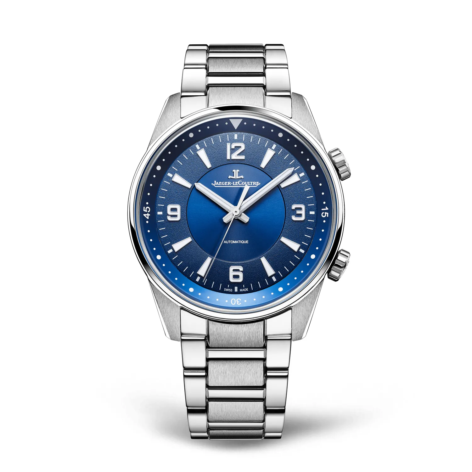 Montre POLARIS Automatic Bracelet acier, Cadran bleu soleillé, grené et opalin, chiffres blancs