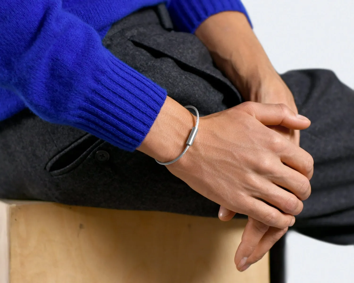 Bracelet le gramme Câble en argent brossé 9g