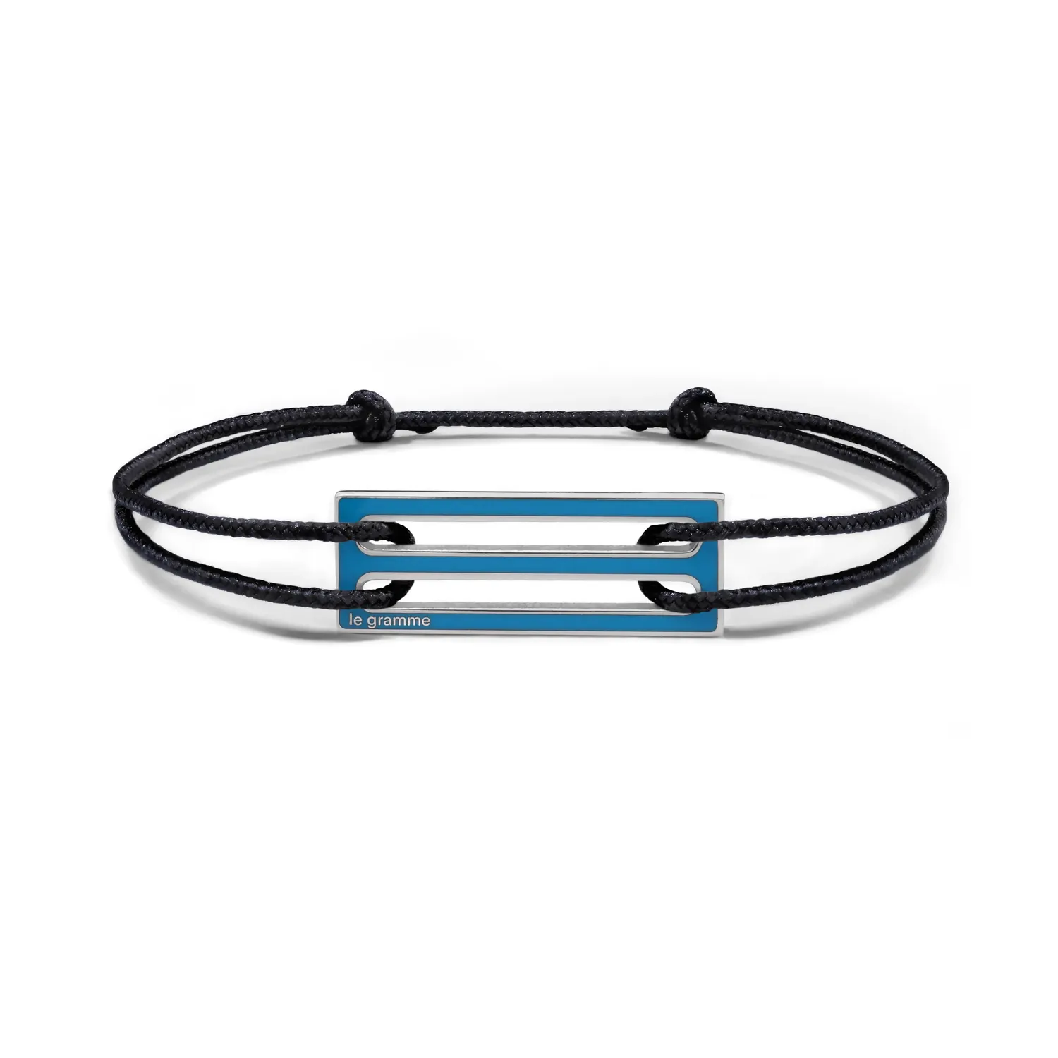 Bracelet cordon Le Gramme laqué bleu le 2,5g
