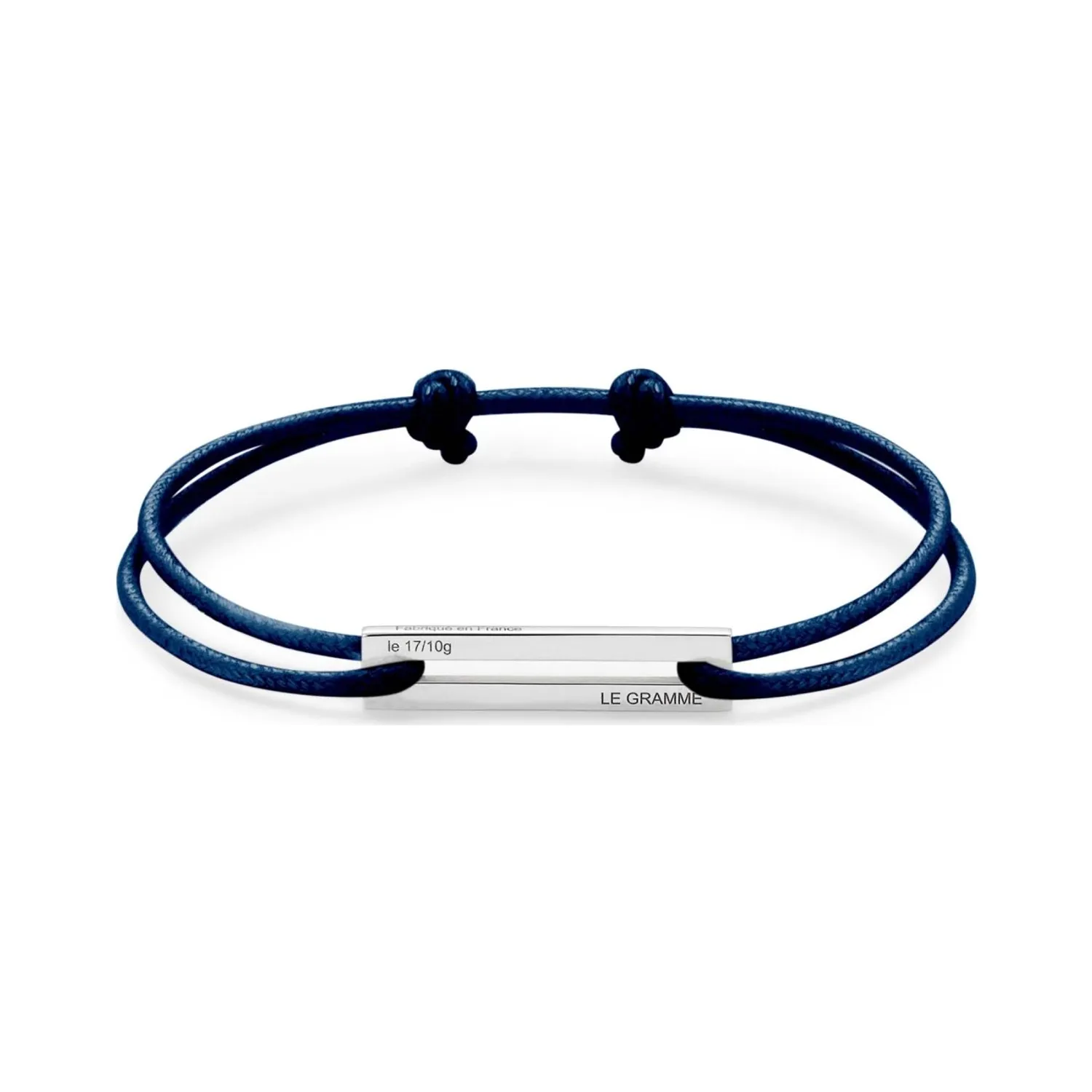 Bracelet CORDON bleu marine perforé le 1,7g