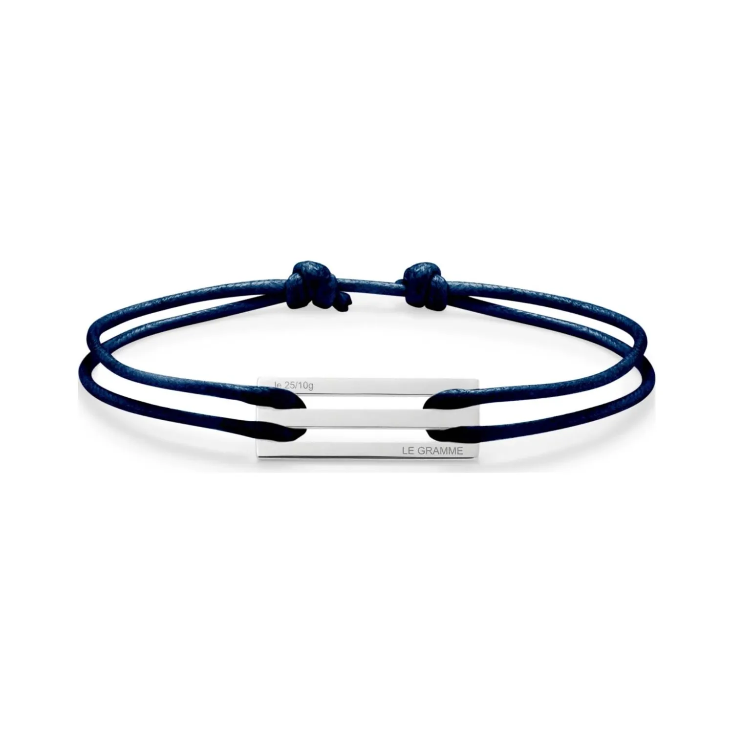 Bracelet CORDON bleu marine perforé le 2,5g