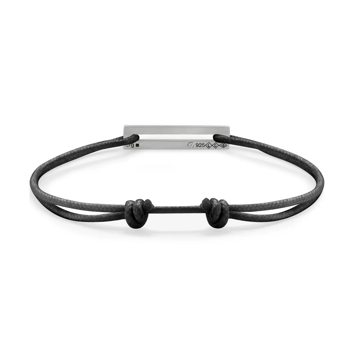 Bracelet CORDON noir perforé le 1,7g