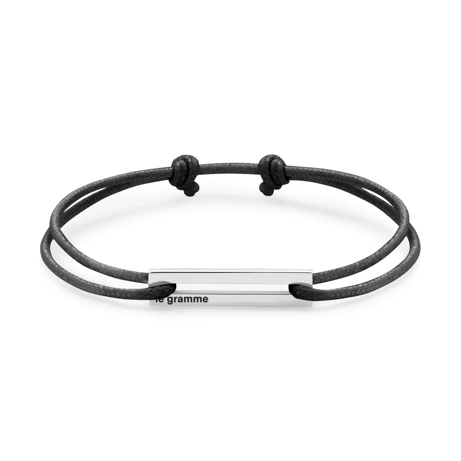 Bracelet CORDON noir perforé le 1,7g