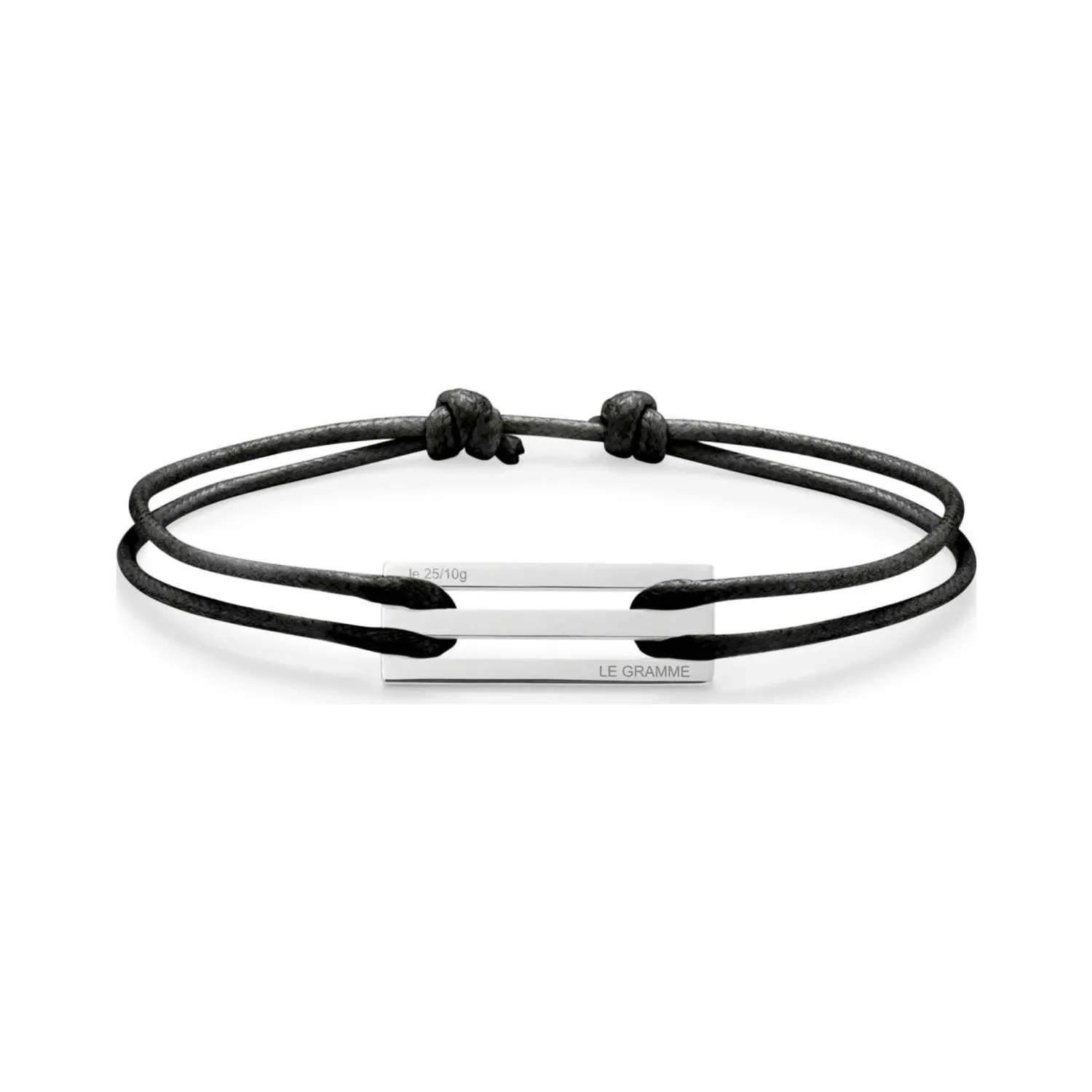 Bracelet CORDON noir perforé le 2,5g