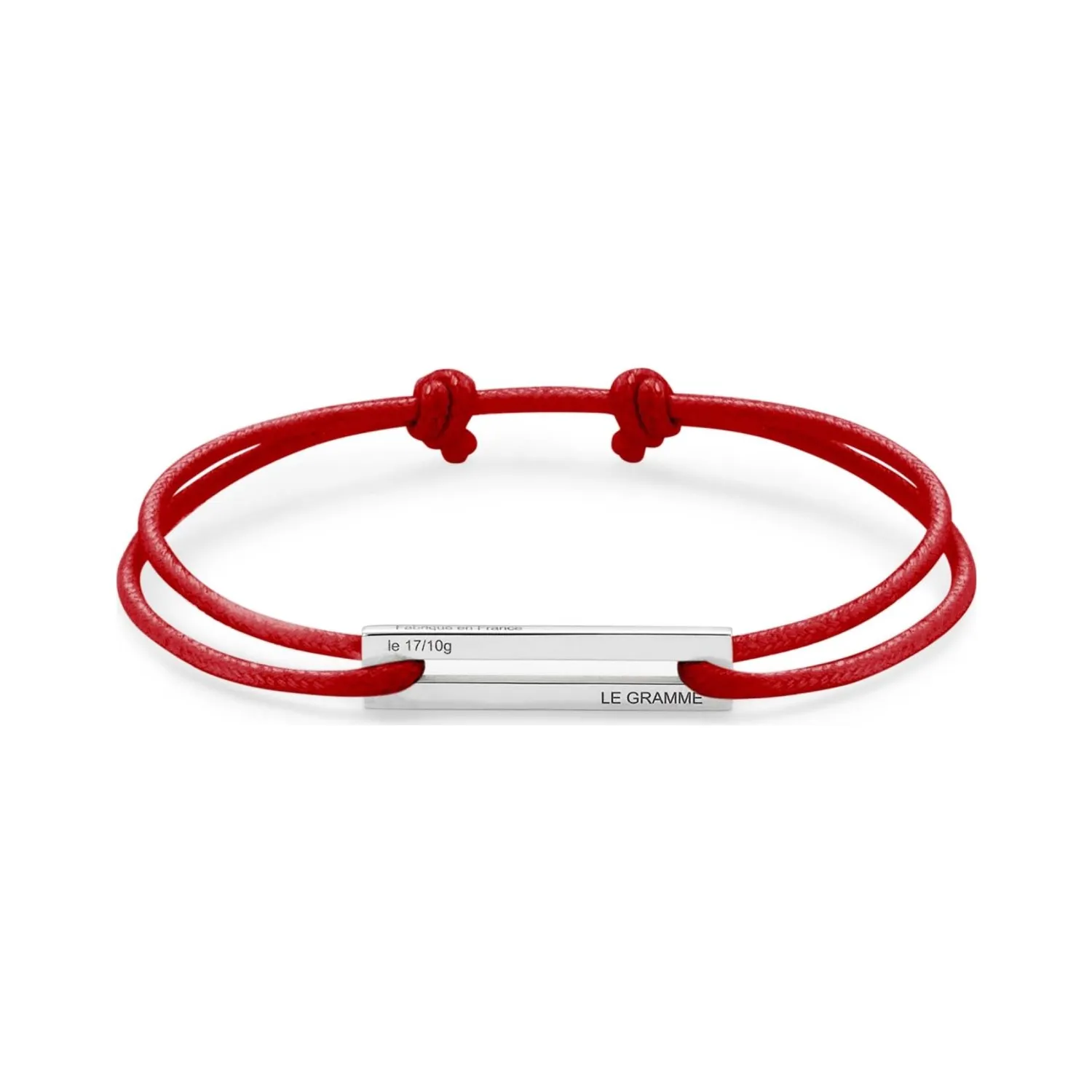 Bracelet CORDON rouge perforé le 1,7g