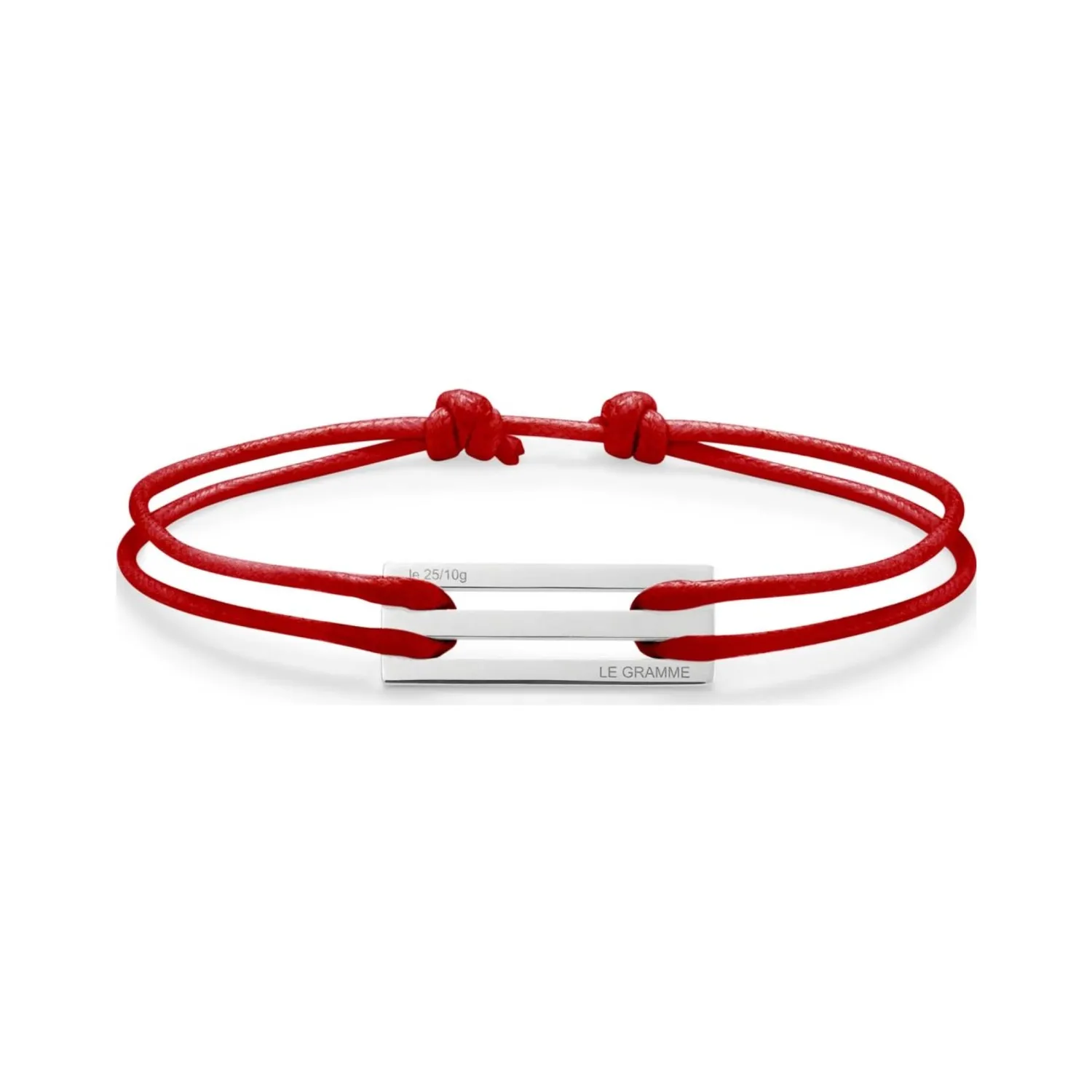 Bracelet CORDON rouge perforé le 2,5g