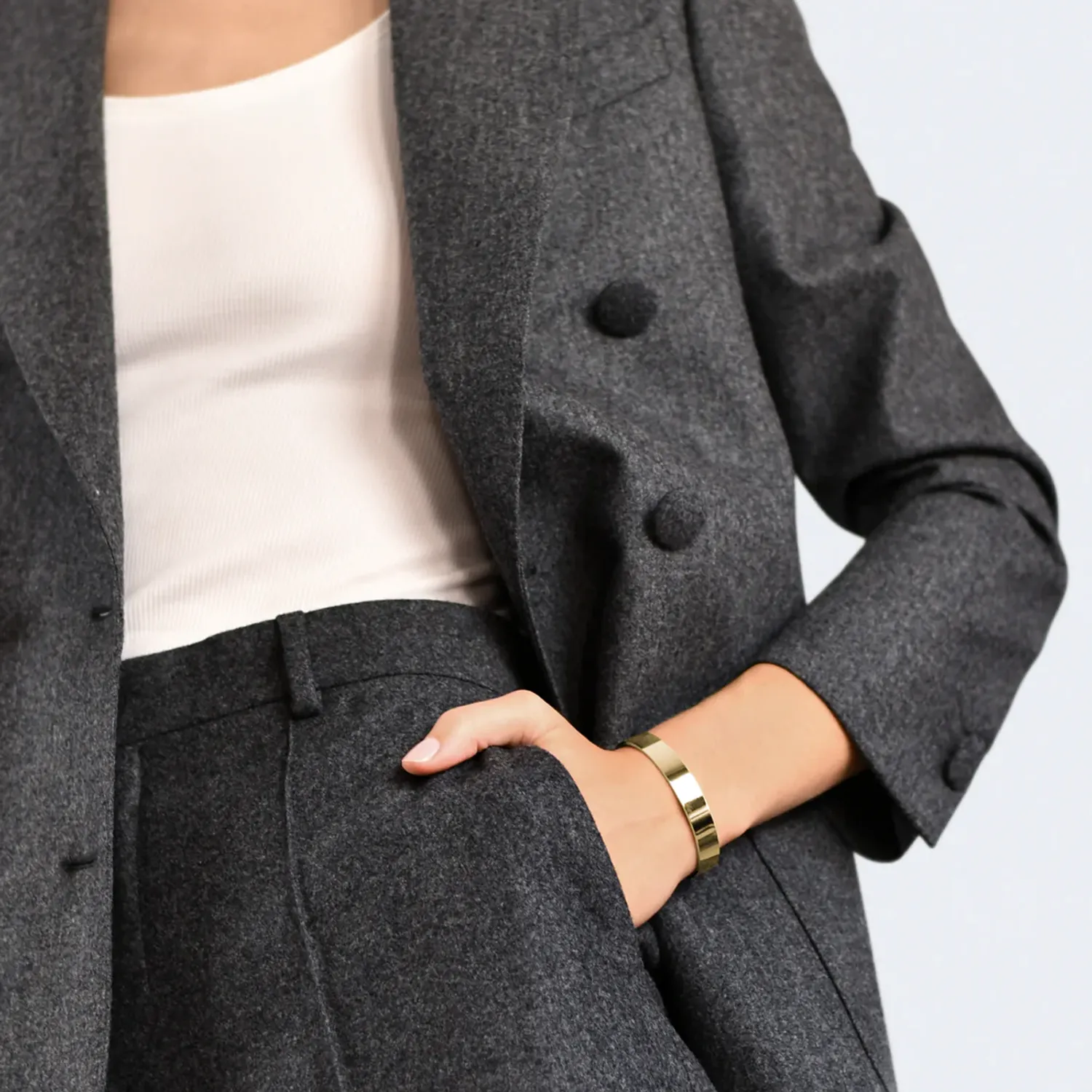 Bracelet RUBAN le 33g Lisse Poli
Taille S (15,6 - 16,5cm)