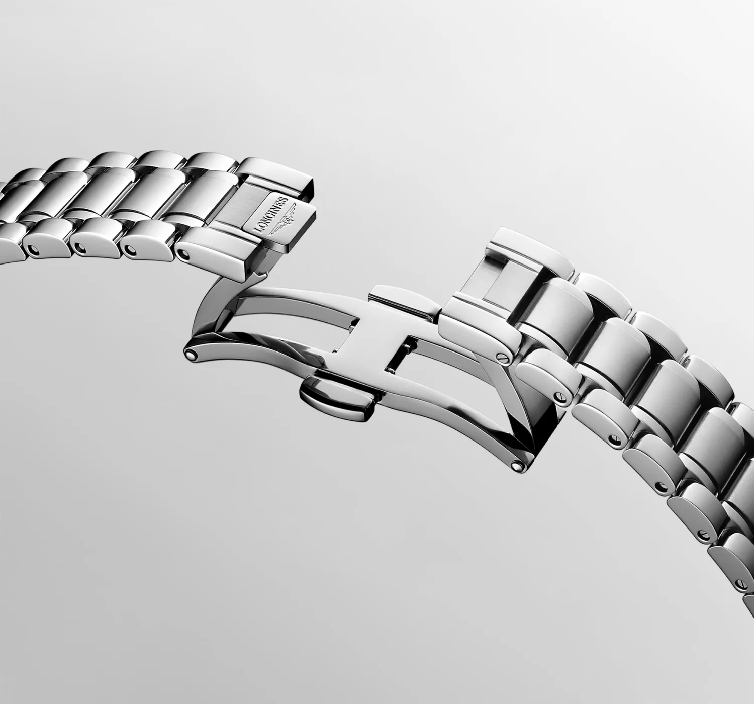 Montre LONGINES MASTER COLLECTION, Bracelet acier, Cadran nacre blanche index diamants