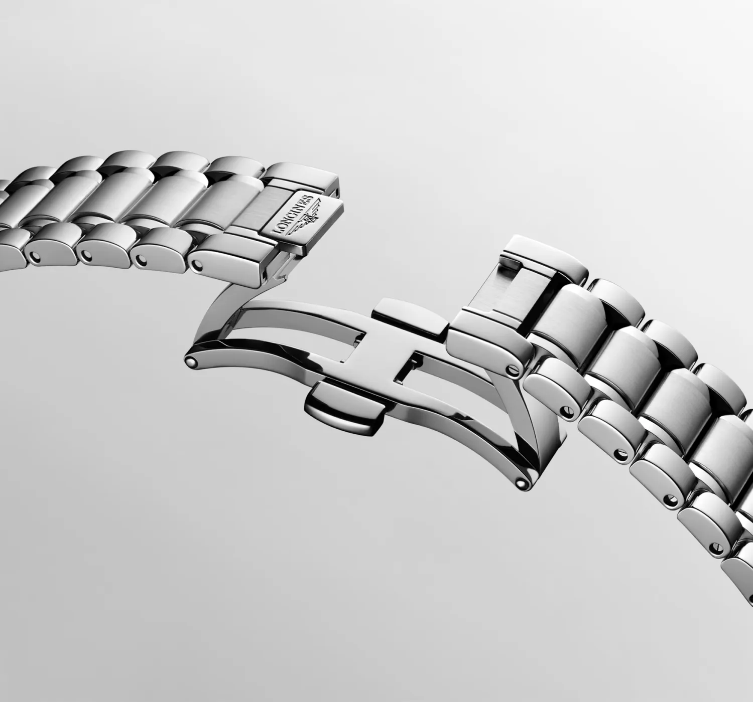 Montre LONGINES MASTER COLLECTION, Bracelet acier, Cadran bleu givré index diamants