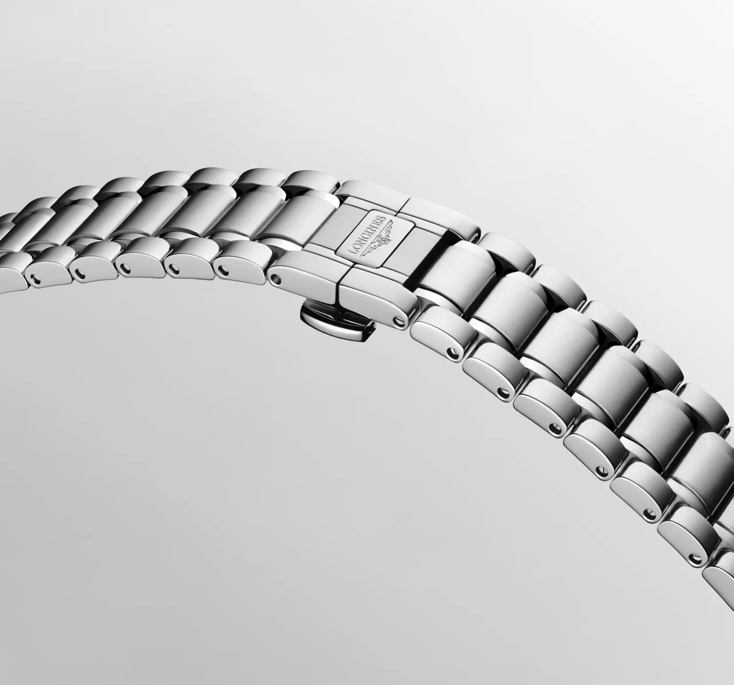Montre LONGINES MASTER COLLECTION, Bracelet acier, Cadran bleu givré index diamants