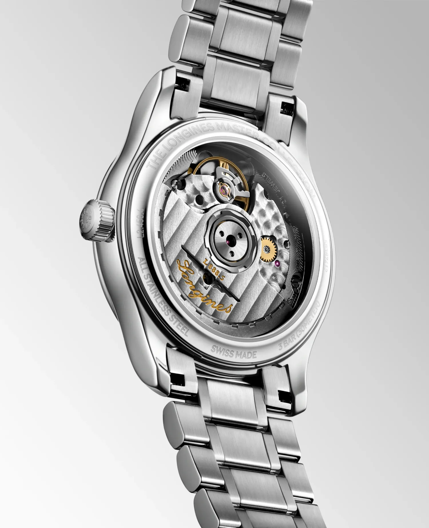 Montre LONGINES MASTER COLLECTION, Bracelet acier, Cadran bleu givré index diamants