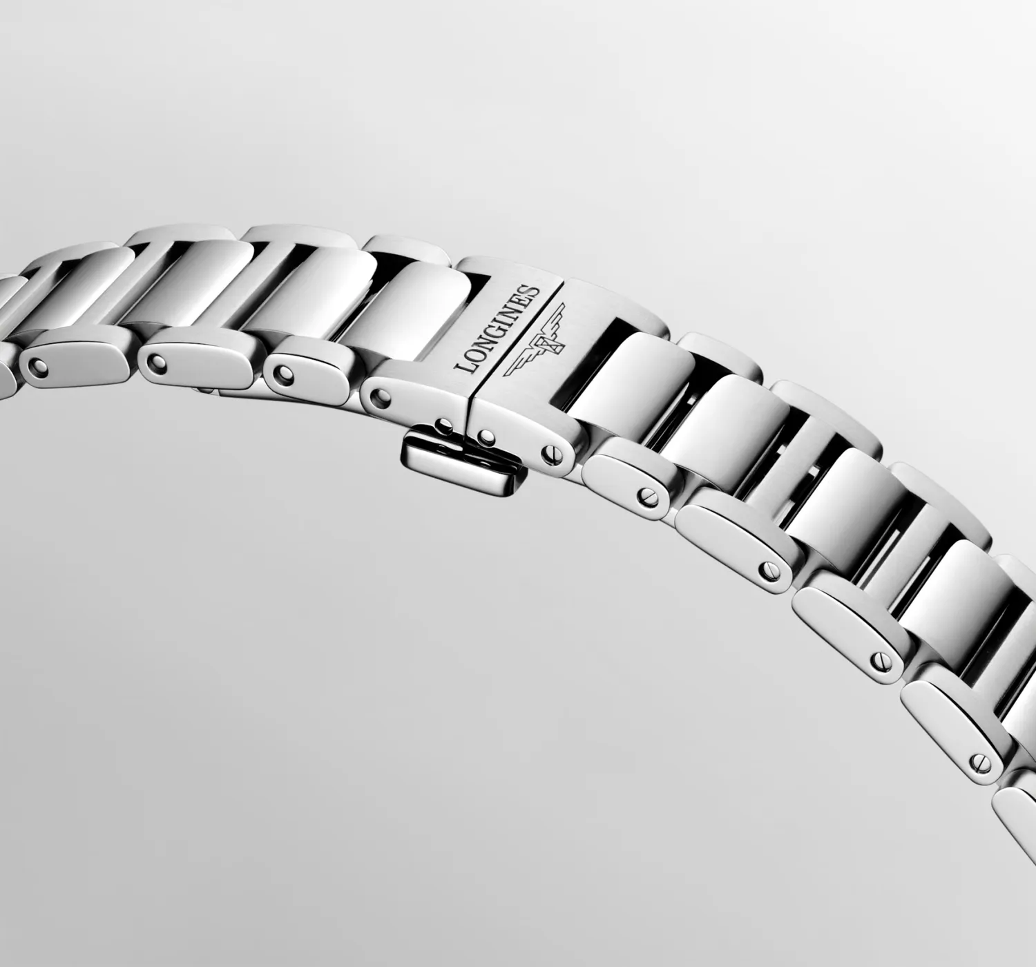 Montre CONQUEST Quartz, Bracelet acier, Cadran bleu menthe sablé index